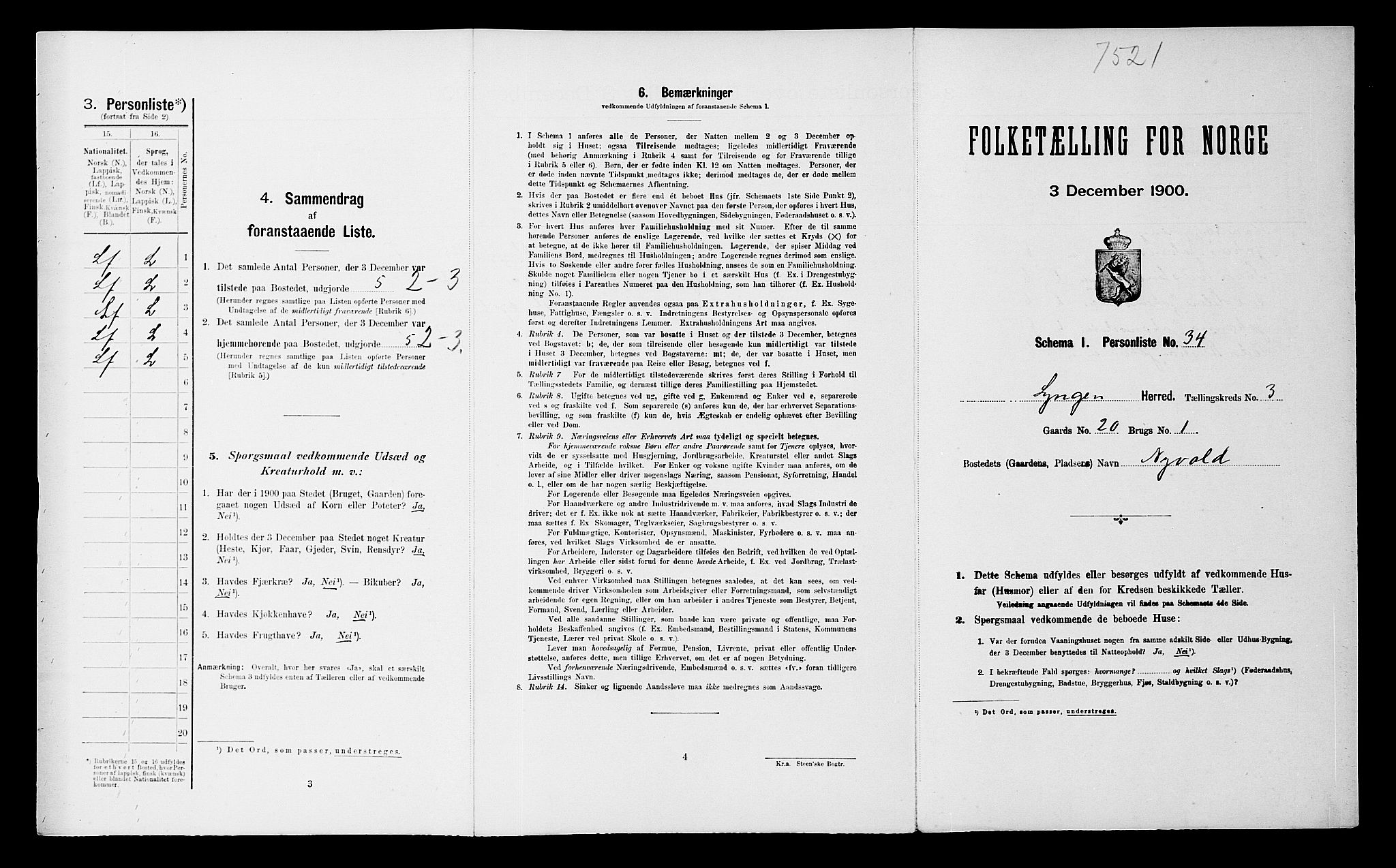 SATØ, Folketelling 1900 for 1938 Lyngen herred, 1900, s. 529