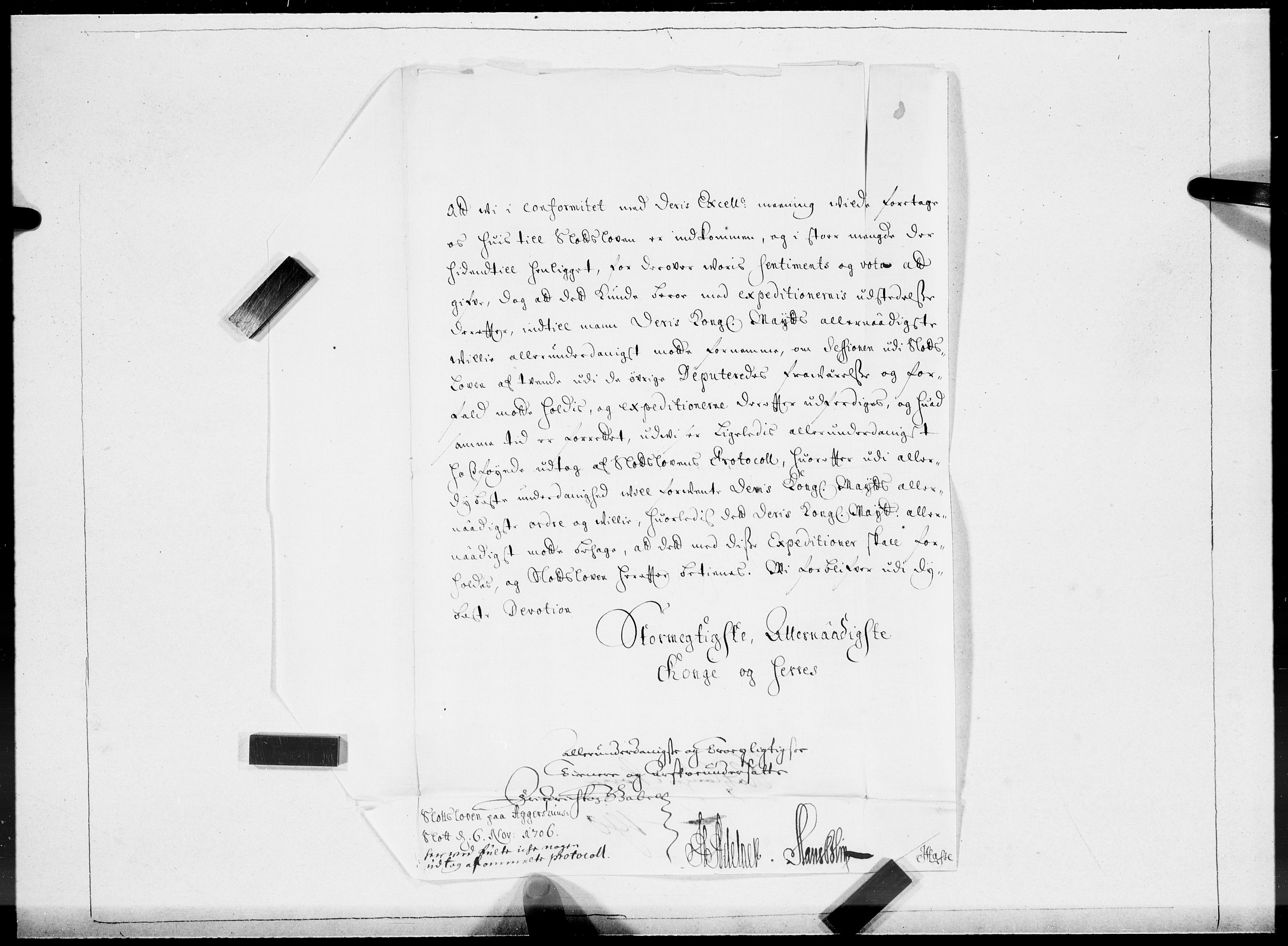 Danske Kanselli 1572-1799, AV/RA-EA-3023/F/Fc/Fcc/Fcca/L0060: Norske innlegg 1572-1799, Mgl. nov.-des., 1706, s. 14