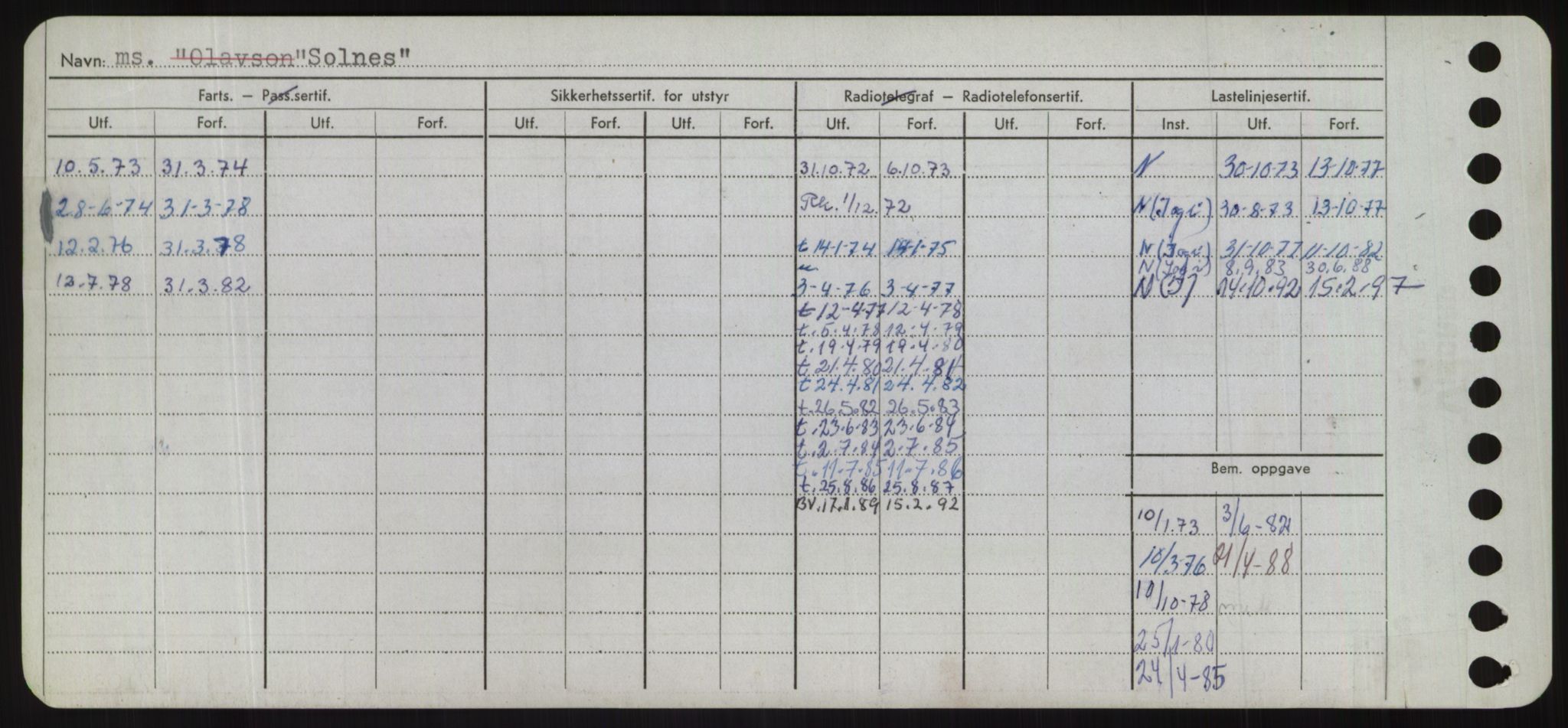 Sjøfartsdirektoratet med forløpere, Skipsmålingen, RA/S-1627/H/Hd/L0035: Fartøy, Sma-Spu, s. 258