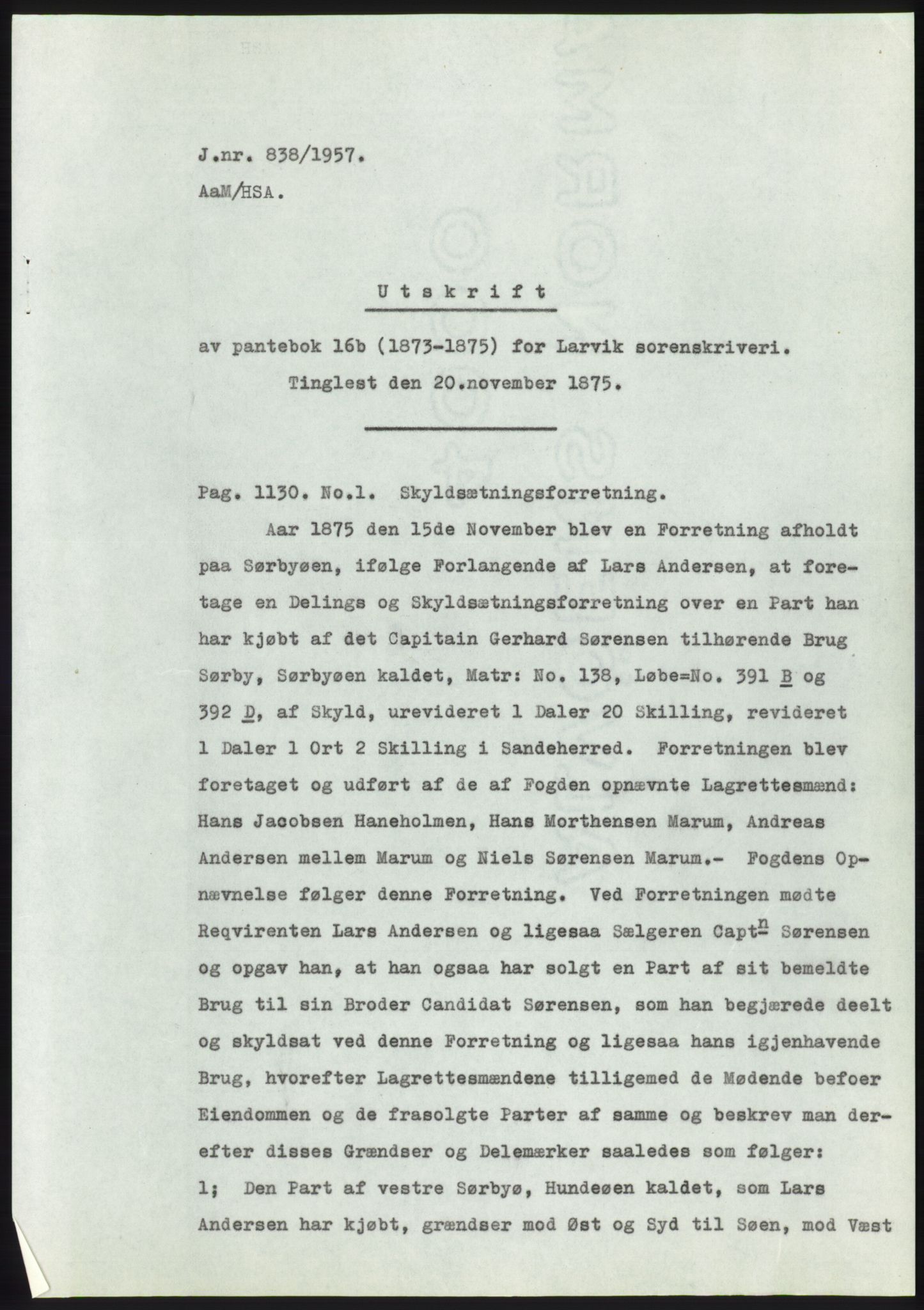 Statsarkivet i Kongsberg, SAKO/A-0001, 1957, s. 86