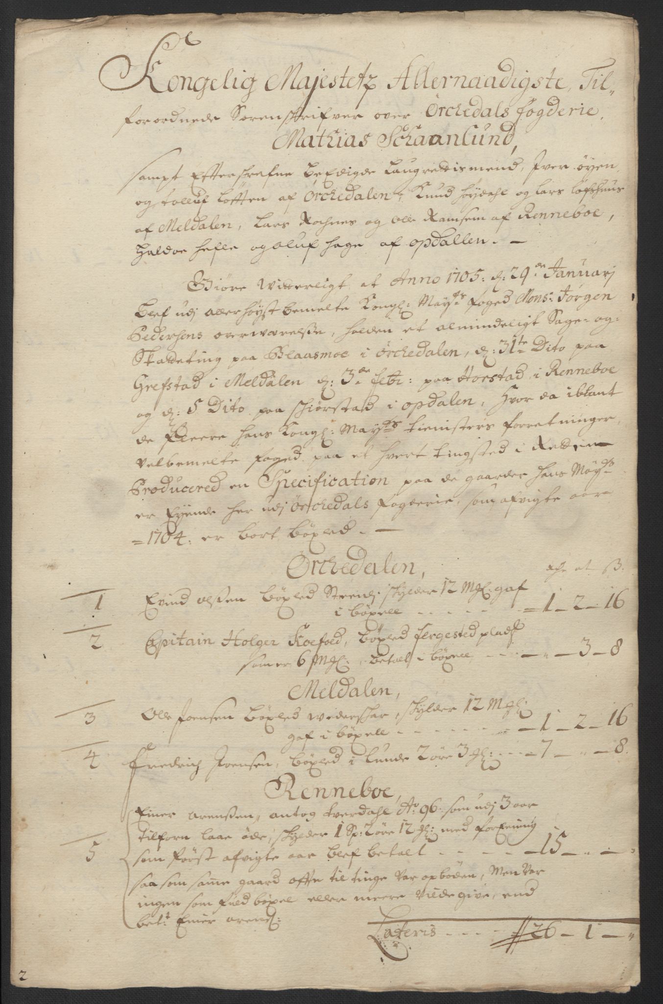 Rentekammeret inntil 1814, Reviderte regnskaper, Fogderegnskap, RA/EA-4092/R60/L3954: Fogderegnskap Orkdal og Gauldal, 1704, s. 149
