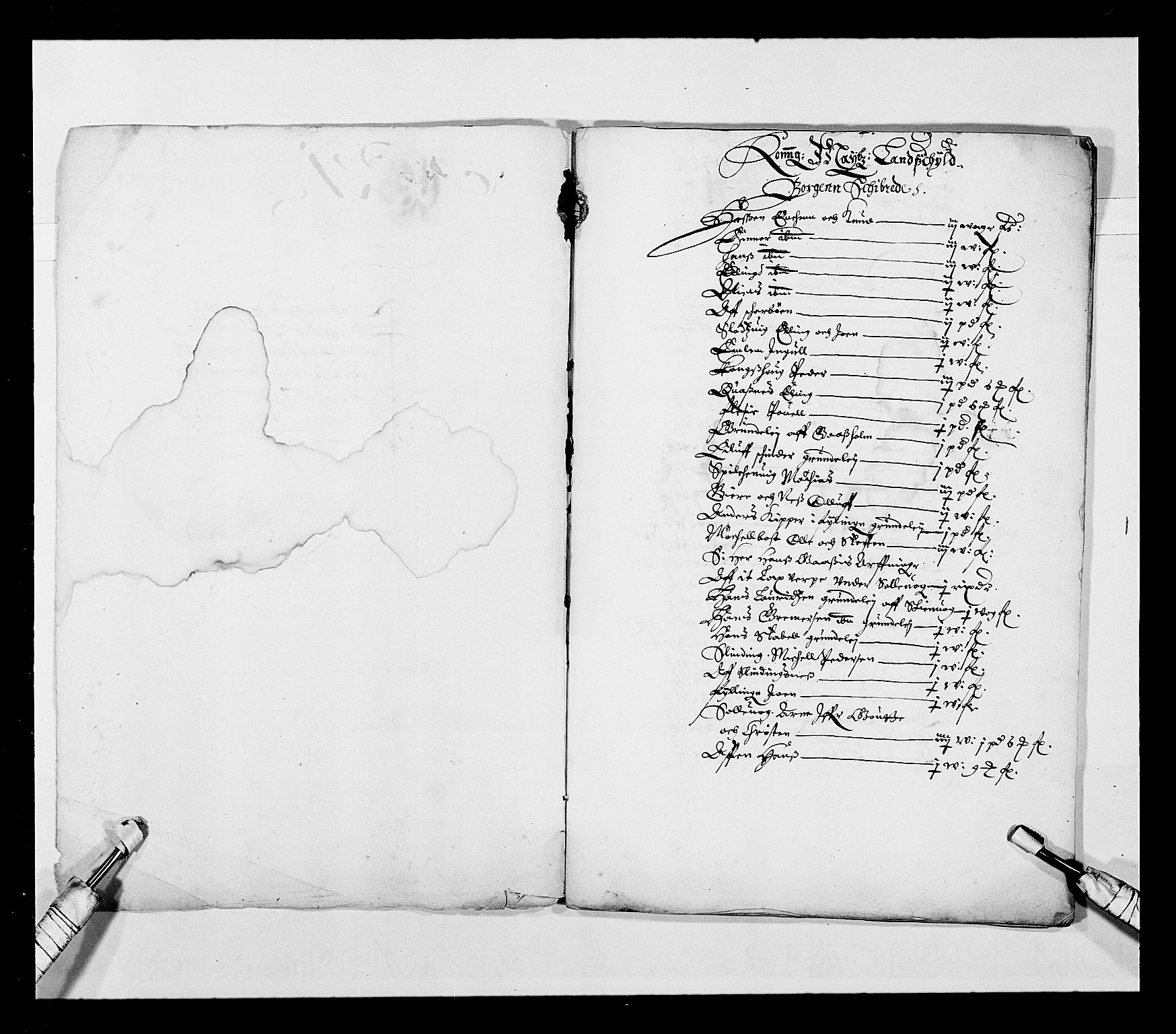 Stattholderembetet 1572-1771, RA/EA-2870/Ek/L0024/0002: Jordebøker 1633-1658: / Jordebøker for Bergenhus len, 1644-1645, s. 166