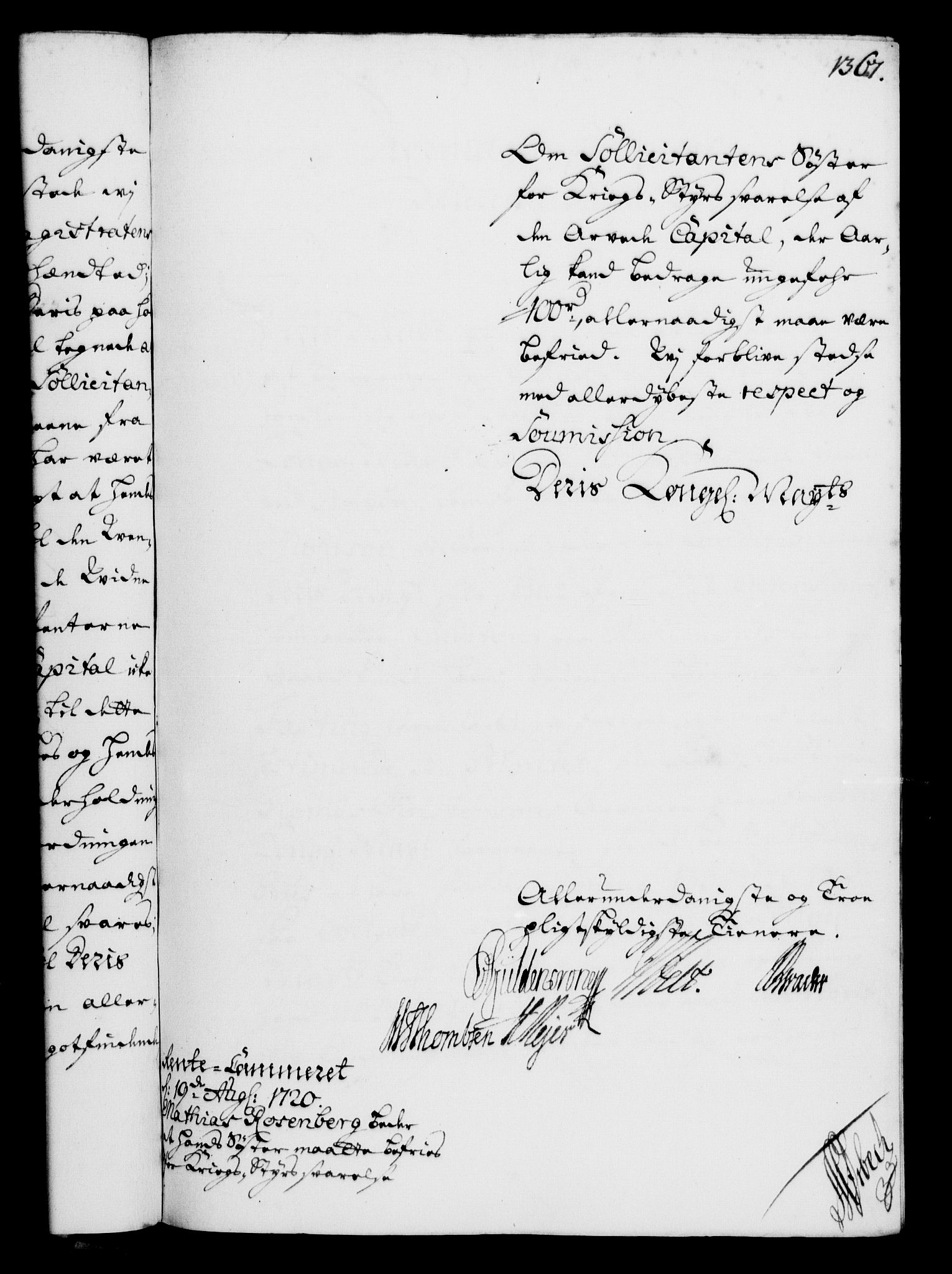 Rentekammeret, Kammerkanselliet, RA/EA-3111/G/Gf/Gfa/L0003: Norsk relasjons- og resolusjonsprotokoll (merket RK 52.3), 1720, s. 341