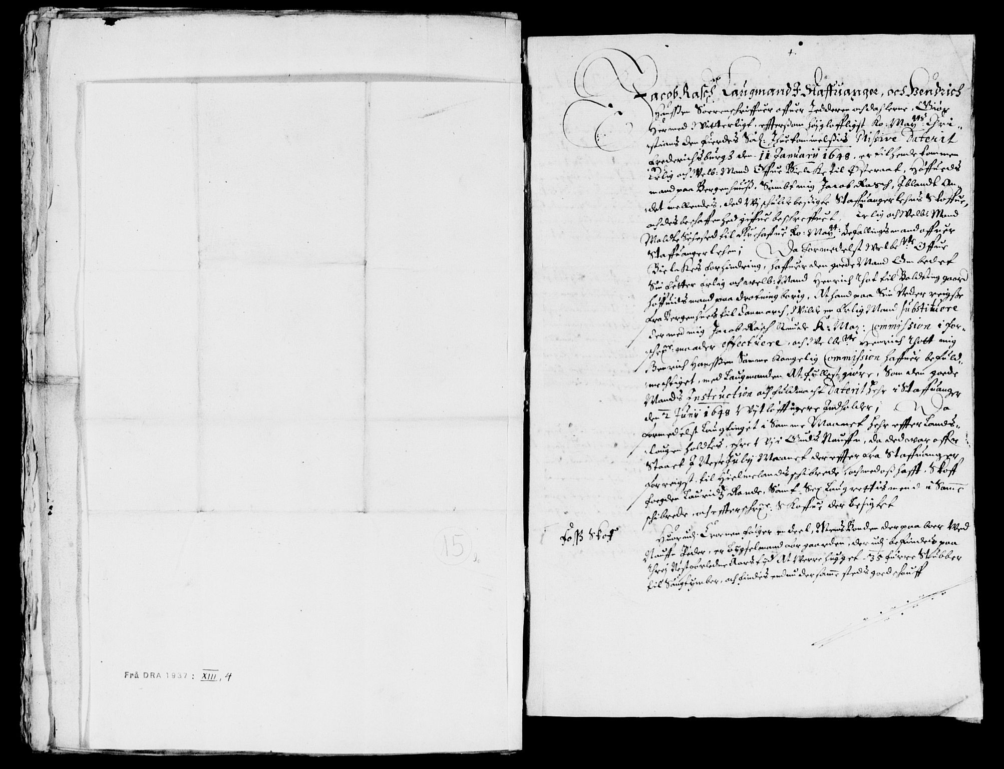 Rentekammeret inntil 1814, Reviderte regnskaper, Lensregnskaper, AV/RA-EA-5023/R/Rb/Rbs/L0035: Stavanger len, 1648-1655