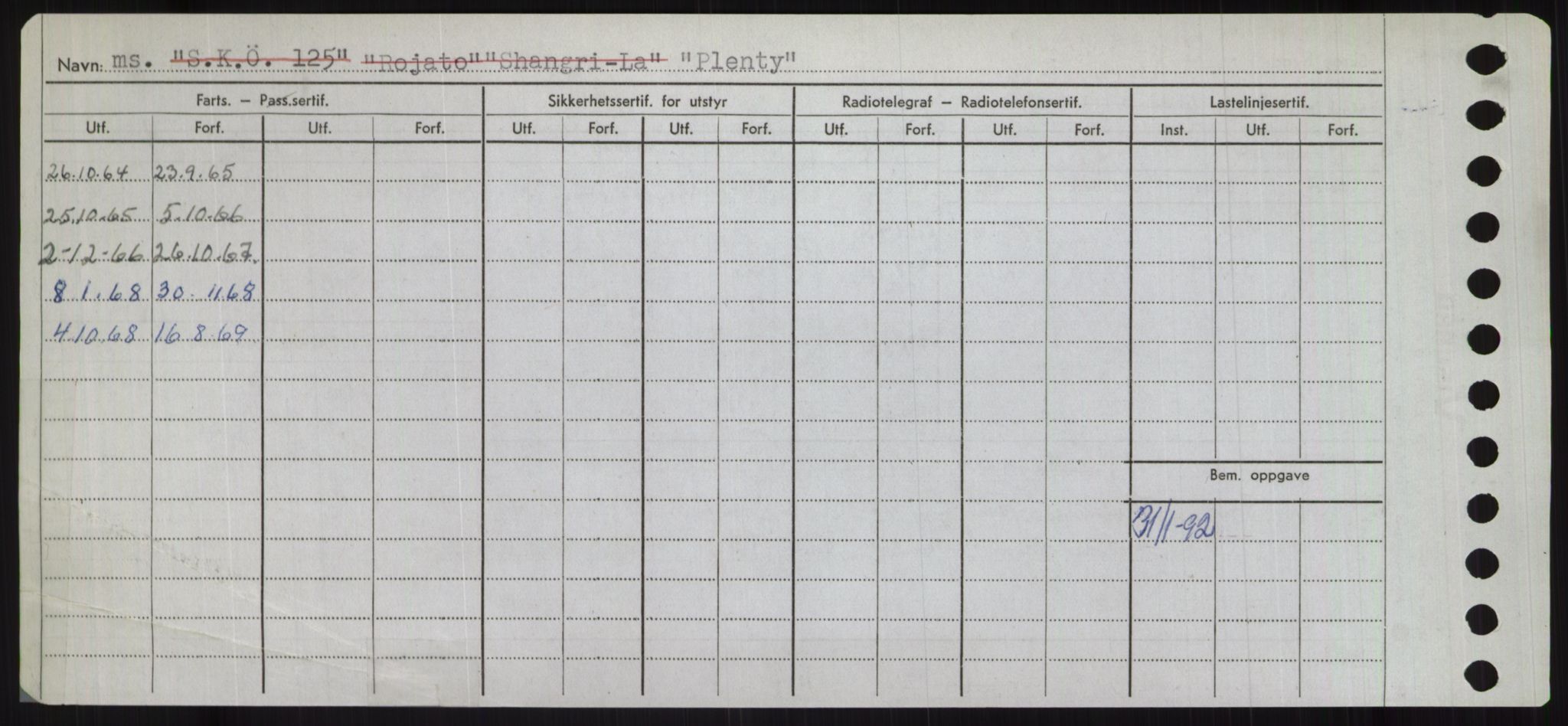 Sjøfartsdirektoratet med forløpere, Skipsmålingen, RA/S-1627/H/Ha/L0004/0002: Fartøy, Mas-R / Fartøy, Odin-R, s. 326