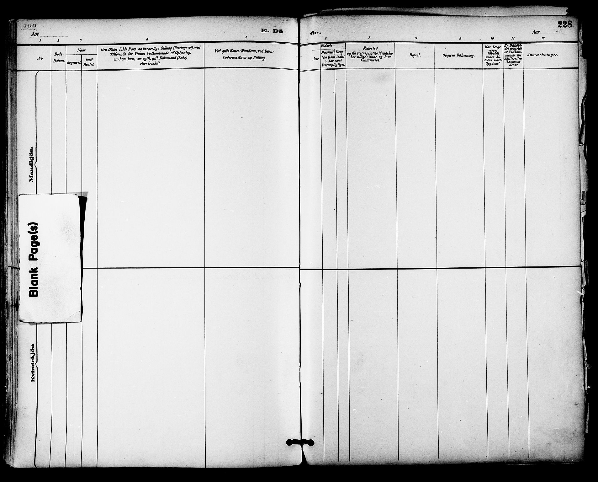 Ministerialprotokoller, klokkerbøker og fødselsregistre - Nordland, SAT/A-1459/813/L0200: Ministerialbok nr. 813A10, 1886-1900, s. 228