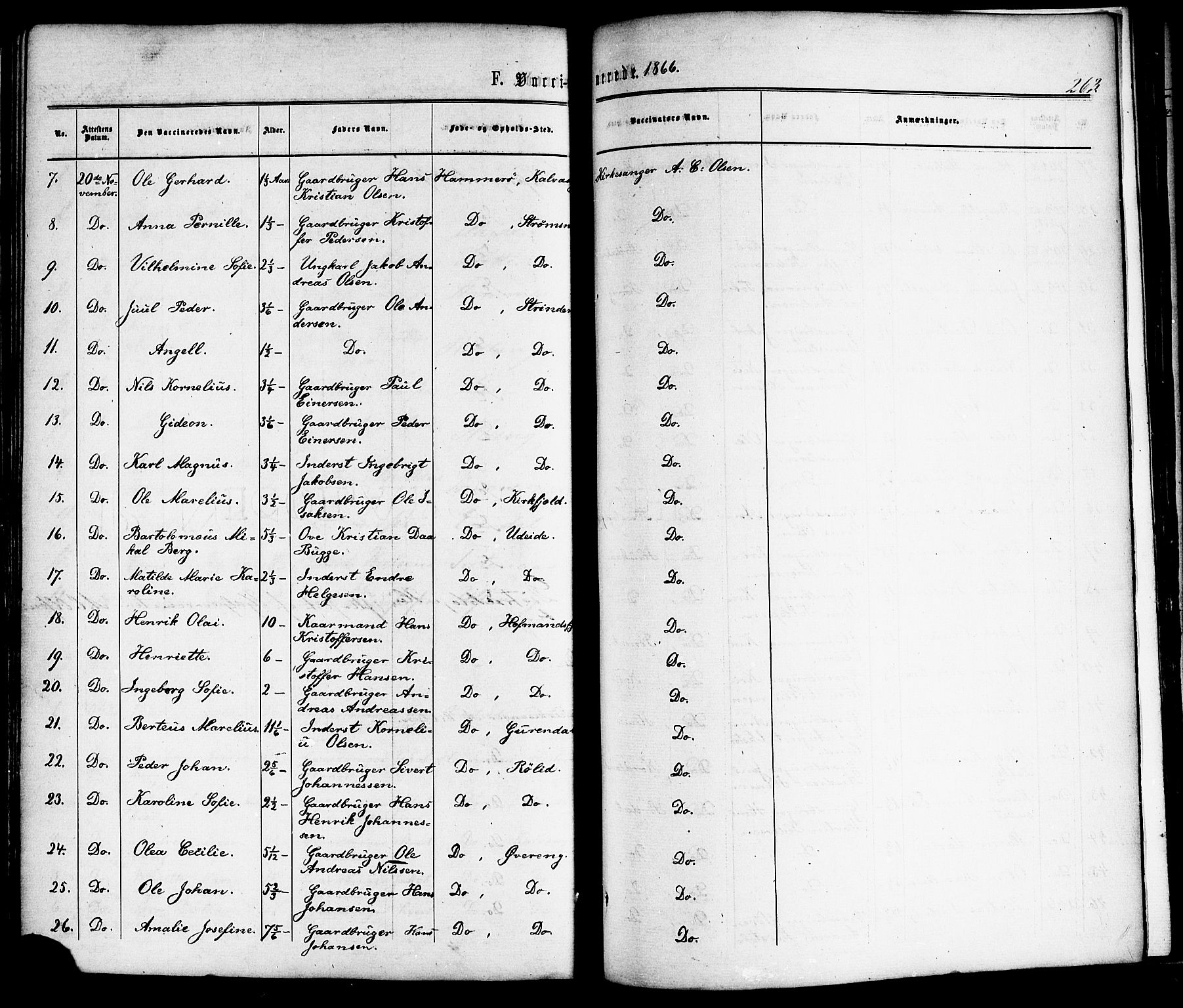 Ministerialprotokoller, klokkerbøker og fødselsregistre - Nordland, SAT/A-1459/859/L0845: Ministerialbok nr. 859A05, 1863-1877, s. 263