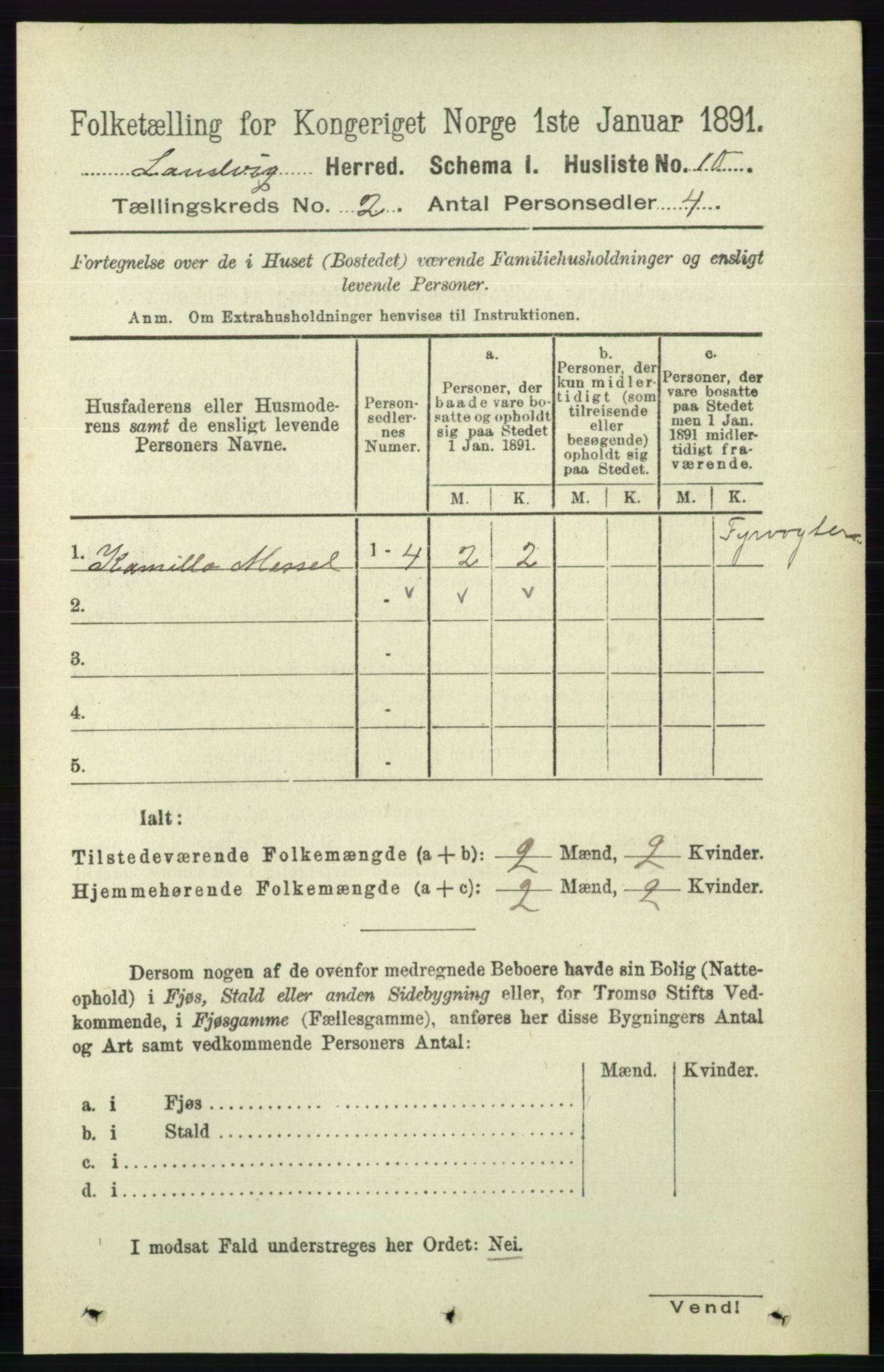 RA, Folketelling 1891 for 0924 Landvik herred, 1891, s. 252