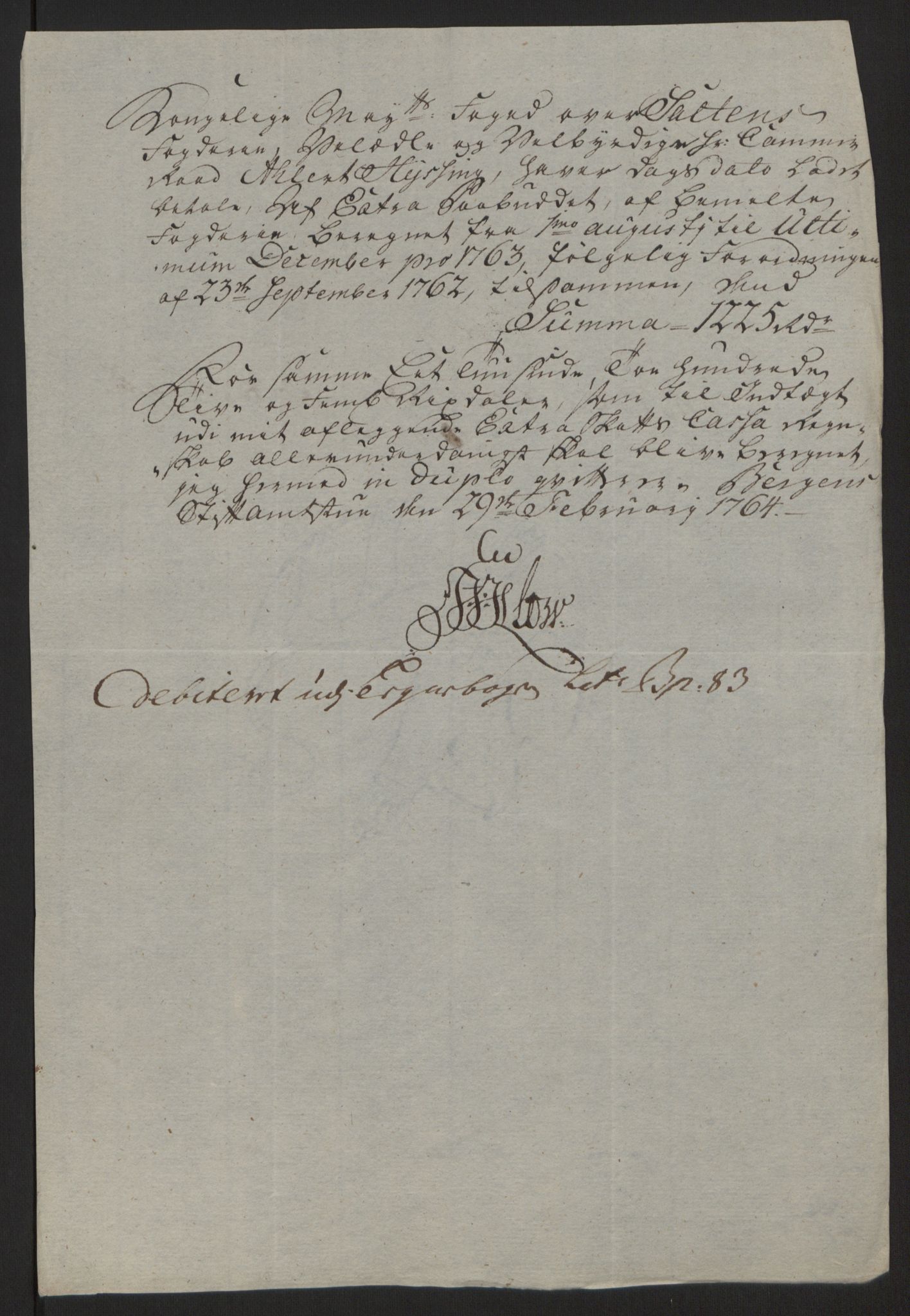 Rentekammeret inntil 1814, Reviderte regnskaper, Fogderegnskap, RA/EA-4092/R66/L4670: Ekstraskatten Salten, 1762-1764, s. 162