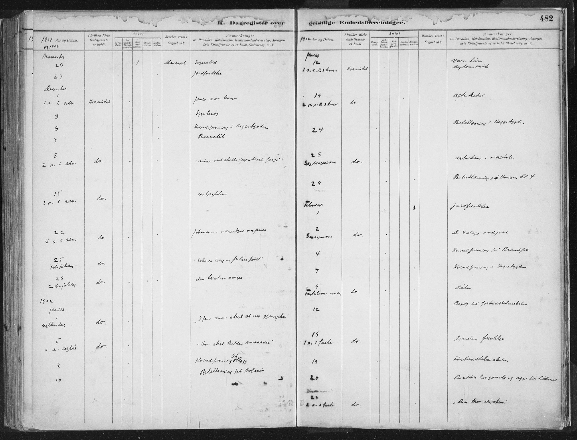 Hornindal sokneprestembete, SAB/A-82401/H/Haa/Haaa/L0003/0002: Ministerialbok nr. A 3B, 1885-1917, s. 482