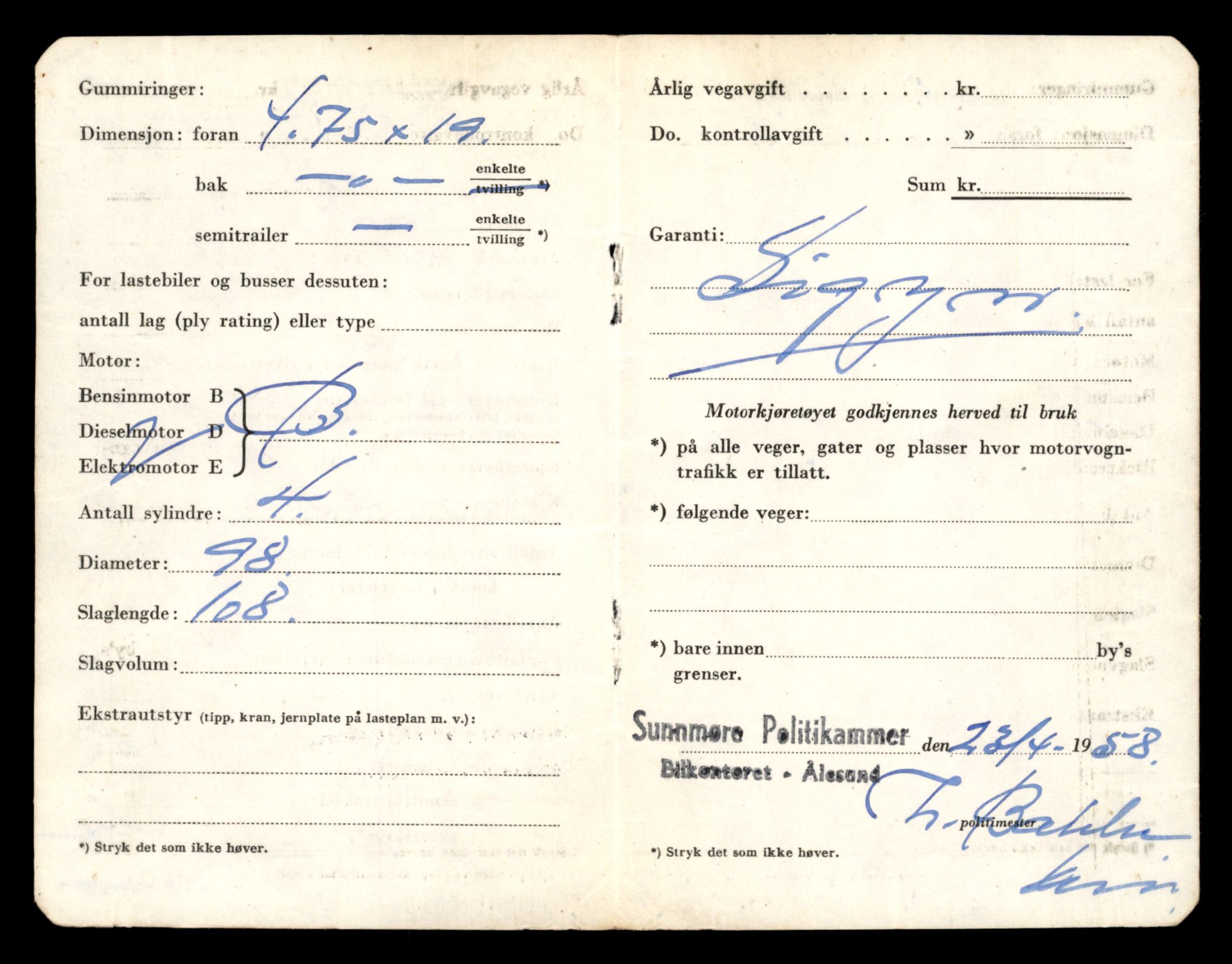 Møre og Romsdal vegkontor - Ålesund trafikkstasjon, AV/SAT-A-4099/F/Fe/L0034: Registreringskort for kjøretøy T 12500 - T 12652, 1927-1998, s. 1241