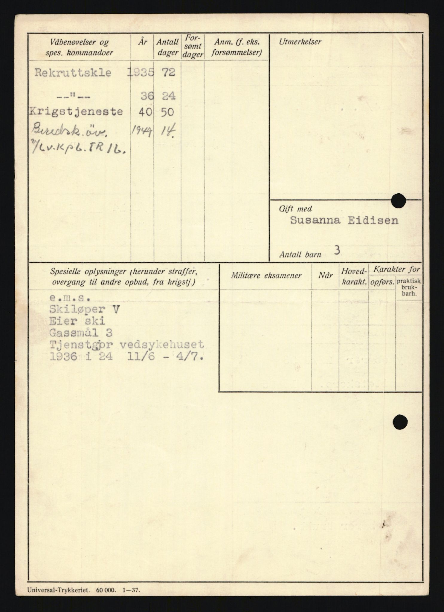 Forsvaret, Troms infanteriregiment nr. 16, AV/RA-RAFA-3146/P/Pa/L0019: Rulleblad for regimentets menige mannskaper, årsklasse 1935, 1935, s. 252