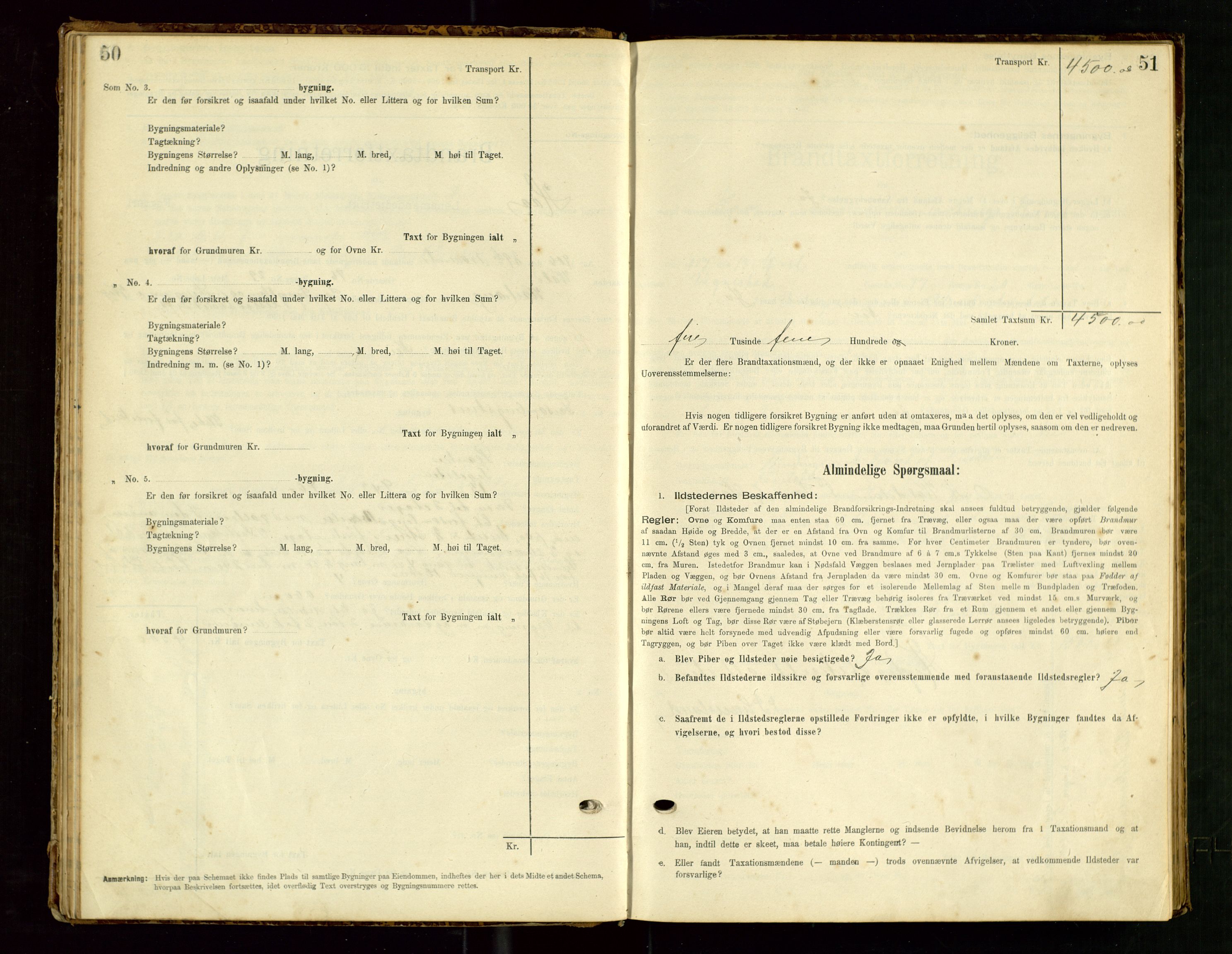 Hå lensmannskontor, SAST/A-100456/Goa/L0003: Takstprotokoll (skjema), 1895-1911, s. 50-51