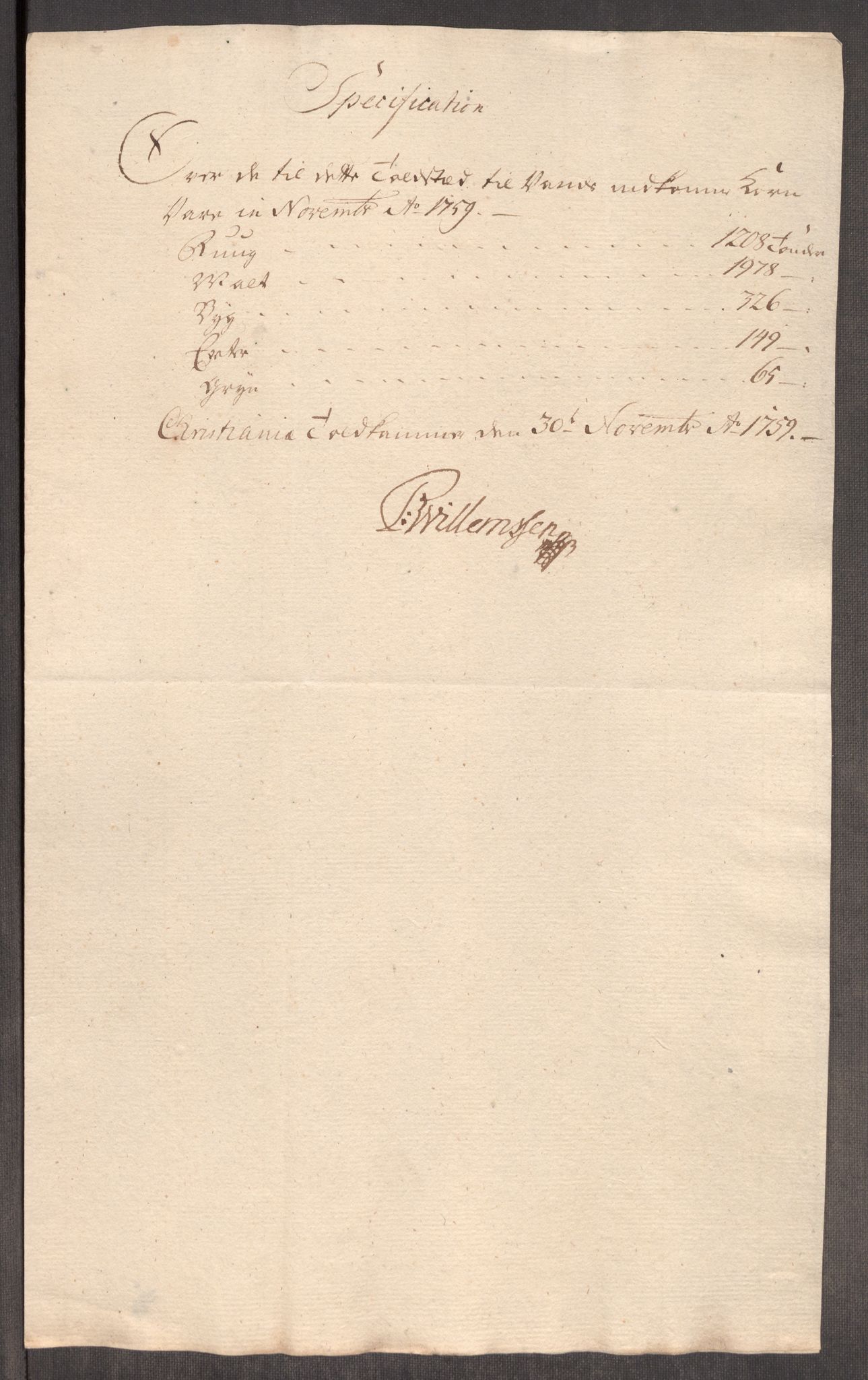 Rentekammeret inntil 1814, Realistisk ordnet avdeling, AV/RA-EA-4070/Oe/L0006: [Ø1]: Priskuranter, 1758-1760, s. 441