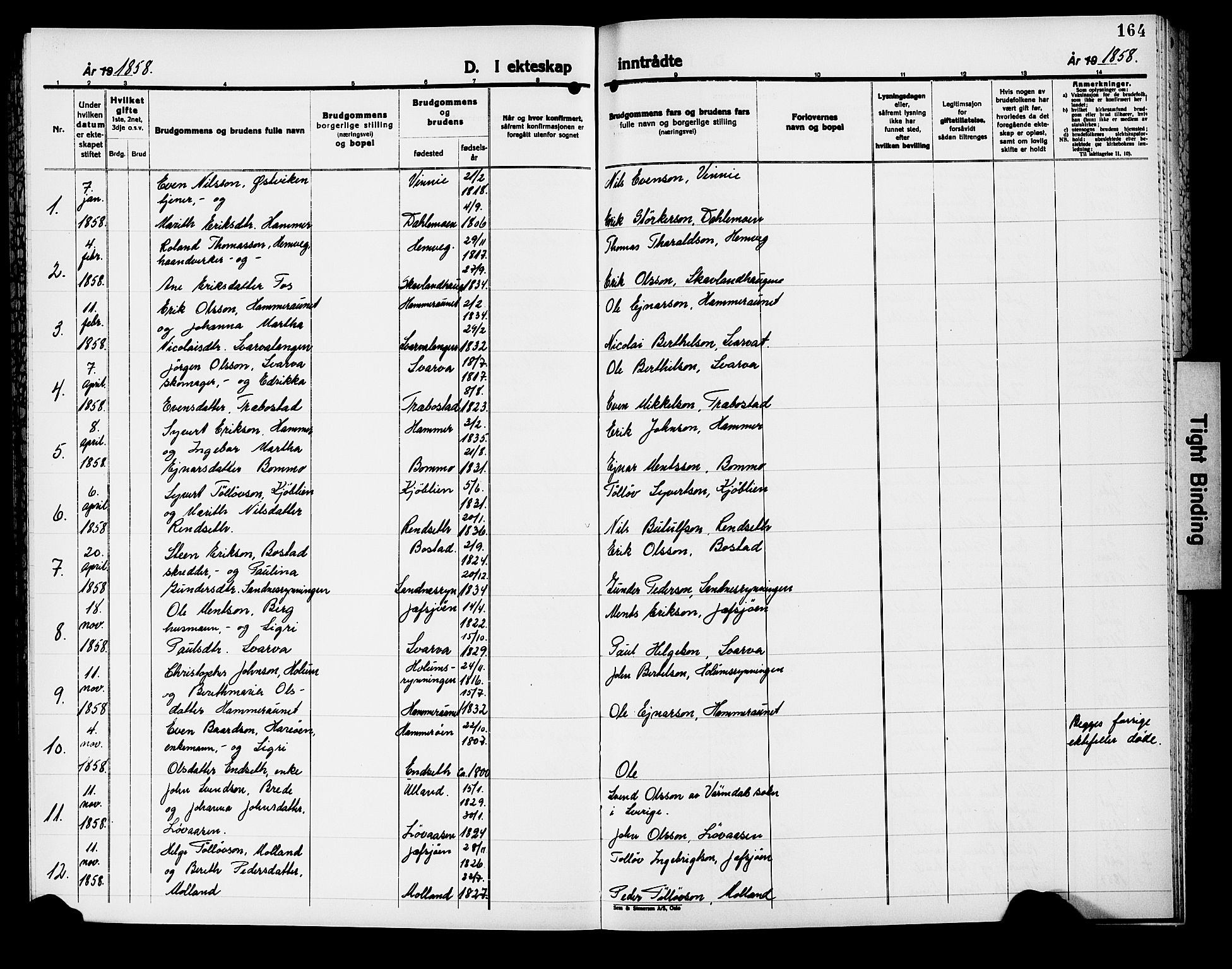 Ministerialprotokoller, klokkerbøker og fødselsregistre - Nord-Trøndelag, SAT/A-1458/749/L0485: Ministerialbok nr. 749D01, 1857-1872, s. 164