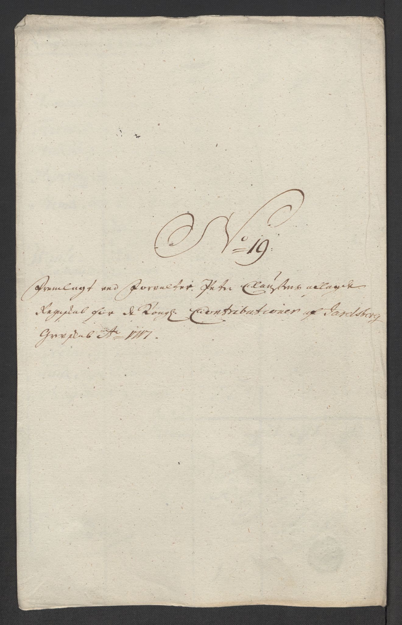Rentekammeret inntil 1814, Reviderte regnskaper, Fogderegnskap, RA/EA-4092/R32/L1881: Fogderegnskap Jarlsberg grevskap, 1717, s. 281