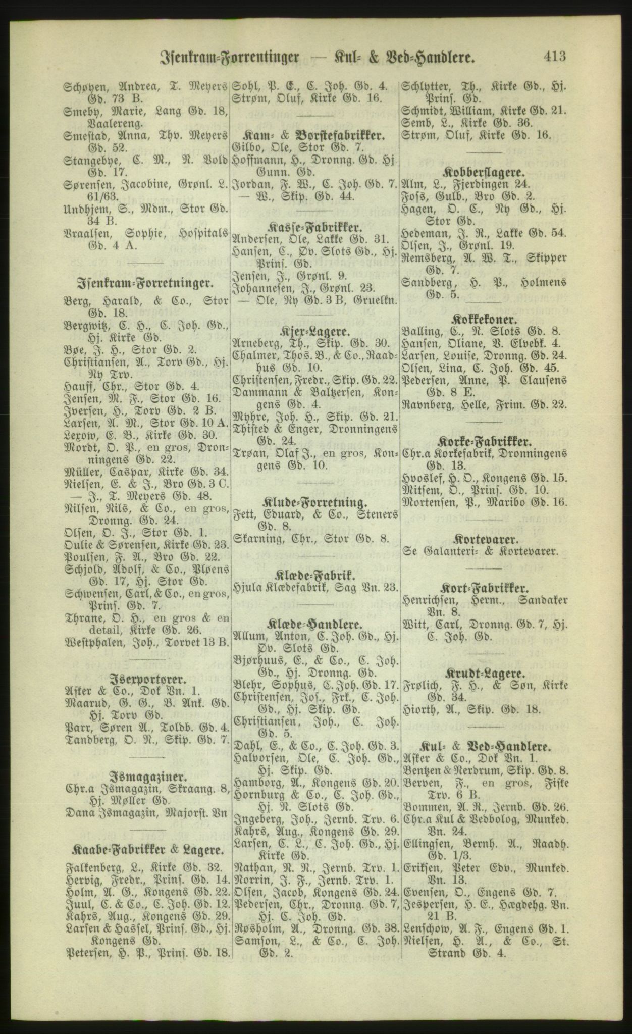 Kristiania/Oslo adressebok, PUBL/-, 1880, s. 413