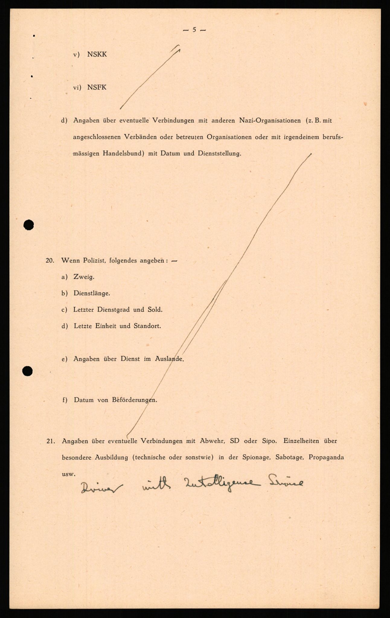 Forsvaret, Forsvarets overkommando II, AV/RA-RAFA-3915/D/Db/L0035: CI Questionaires. Tyske okkupasjonsstyrker i Norge. Tyskere., 1945-1946, s. 422