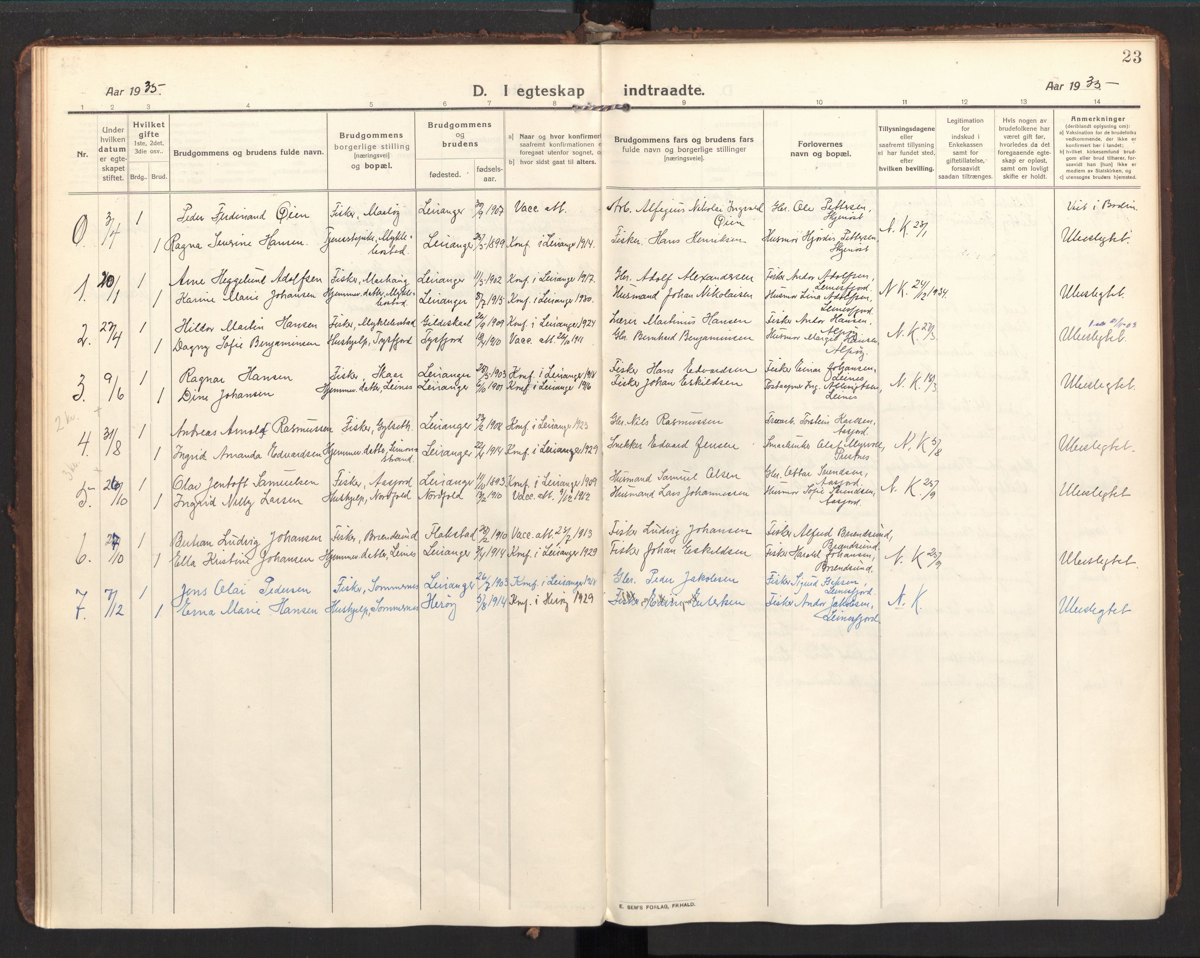 Ministerialprotokoller, klokkerbøker og fødselsregistre - Nordland, AV/SAT-A-1459/857/L0825: Ministerialbok nr. 857A05, 1917-1946, s. 23