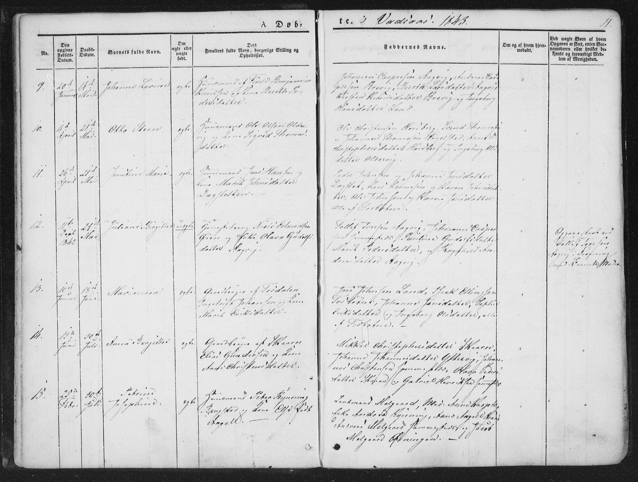 Ministerialprotokoller, klokkerbøker og fødselsregistre - Nordland, AV/SAT-A-1459/810/L0144: Ministerialbok nr. 810A07 /1, 1841-1862, s. 11