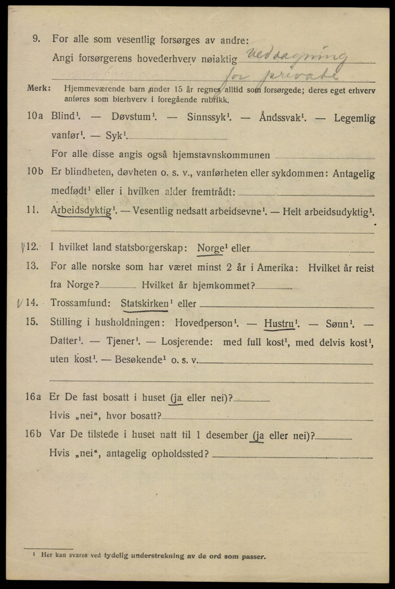 SAO, Folketelling 1920 for 0301 Kristiania kjøpstad, 1920, s. 151110
