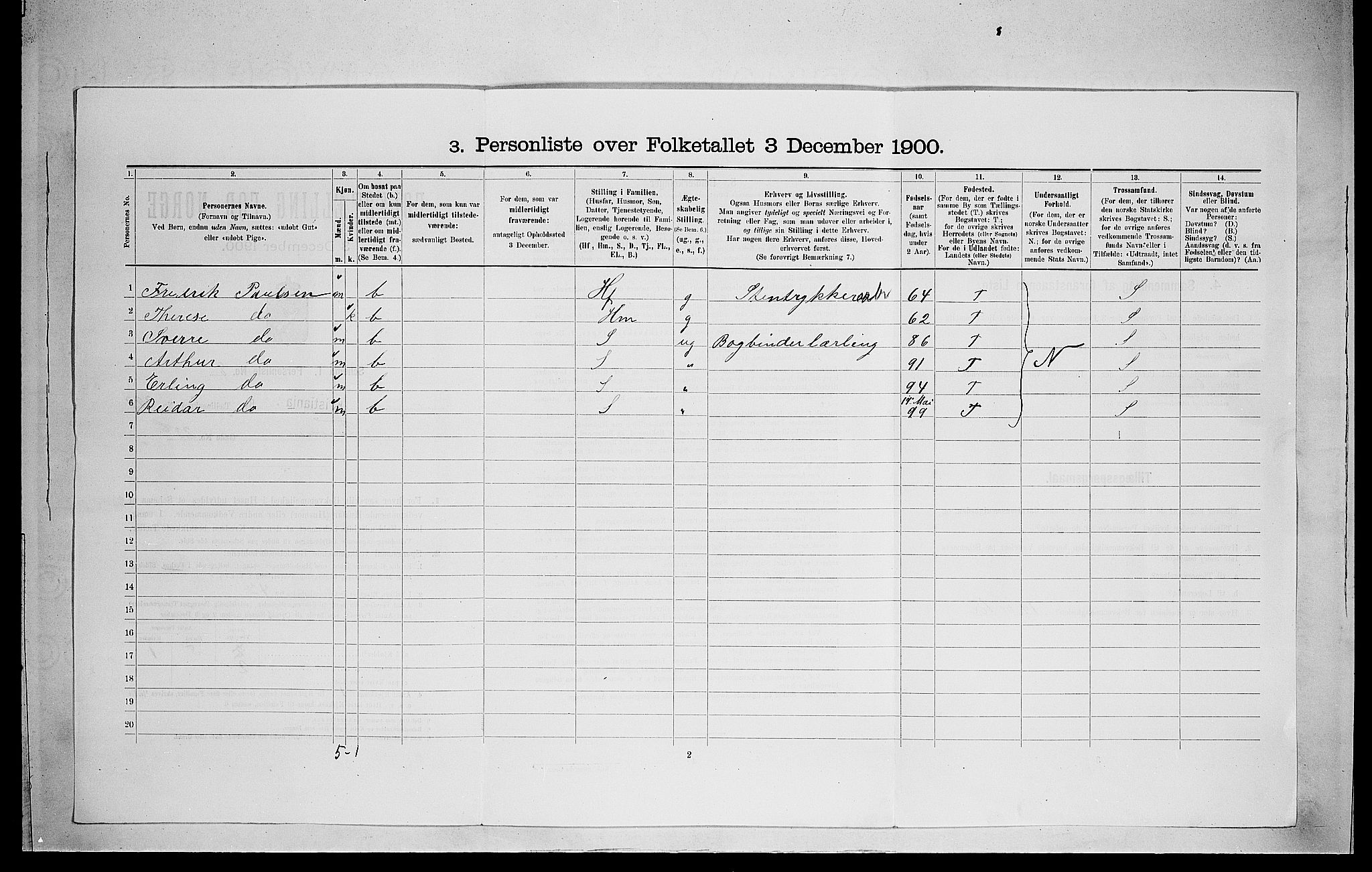 SAO, Folketelling 1900 for 0301 Kristiania kjøpstad, 1900, s. 24132
