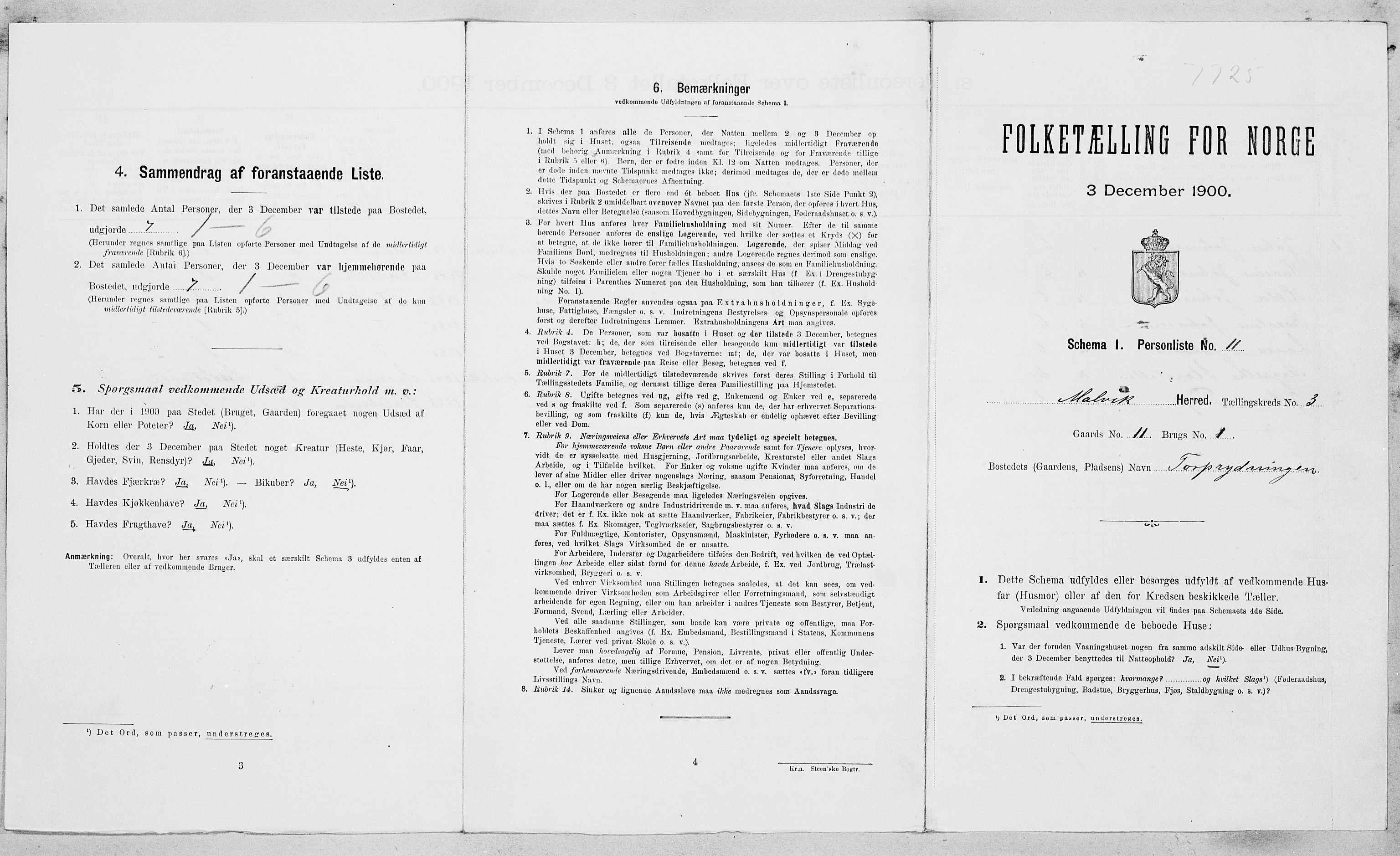 , Folketelling 1900 for 1663 Malvik herred, 1900, s. 198