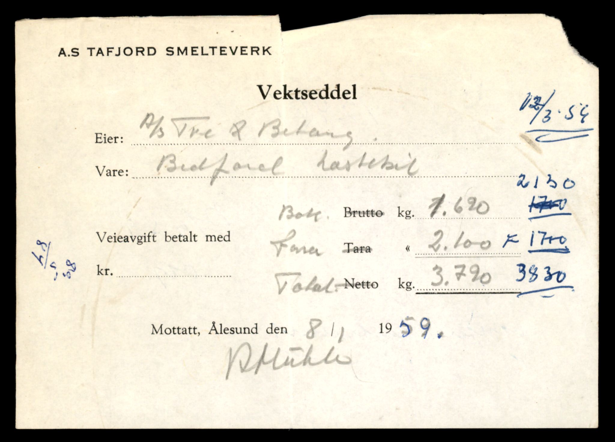 Møre og Romsdal vegkontor - Ålesund trafikkstasjon, AV/SAT-A-4099/F/Fe/L0033: Registreringskort for kjøretøy T 12151 - T 12474, 1927-1998, s. 3571