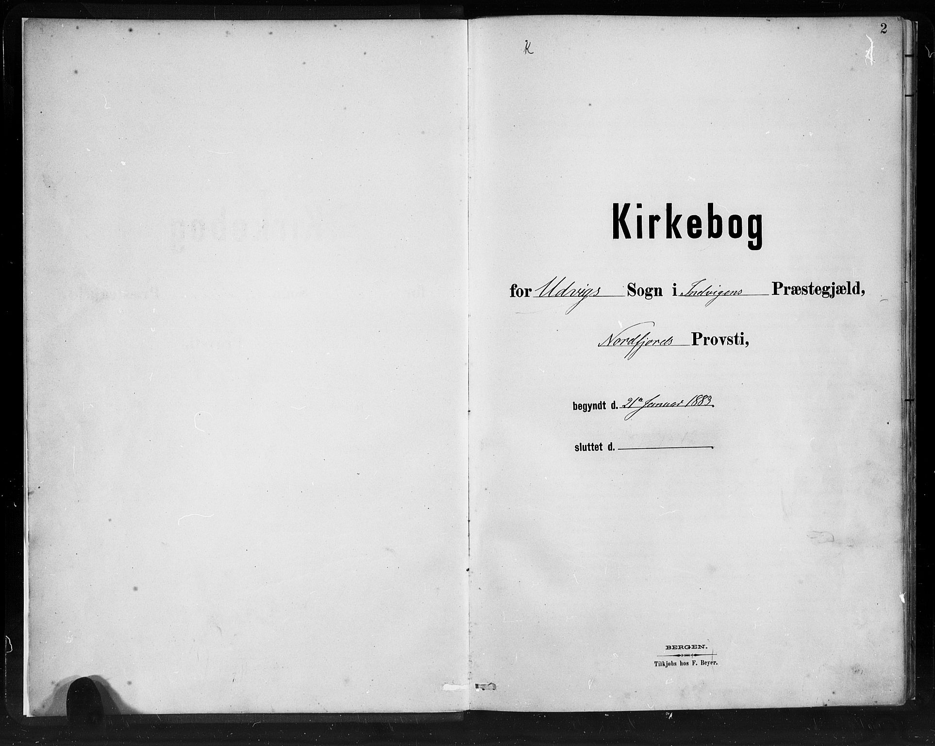 Innvik sokneprestembete, SAB/A-80501: Klokkerbok nr. C 3, 1883-1911, s. 2