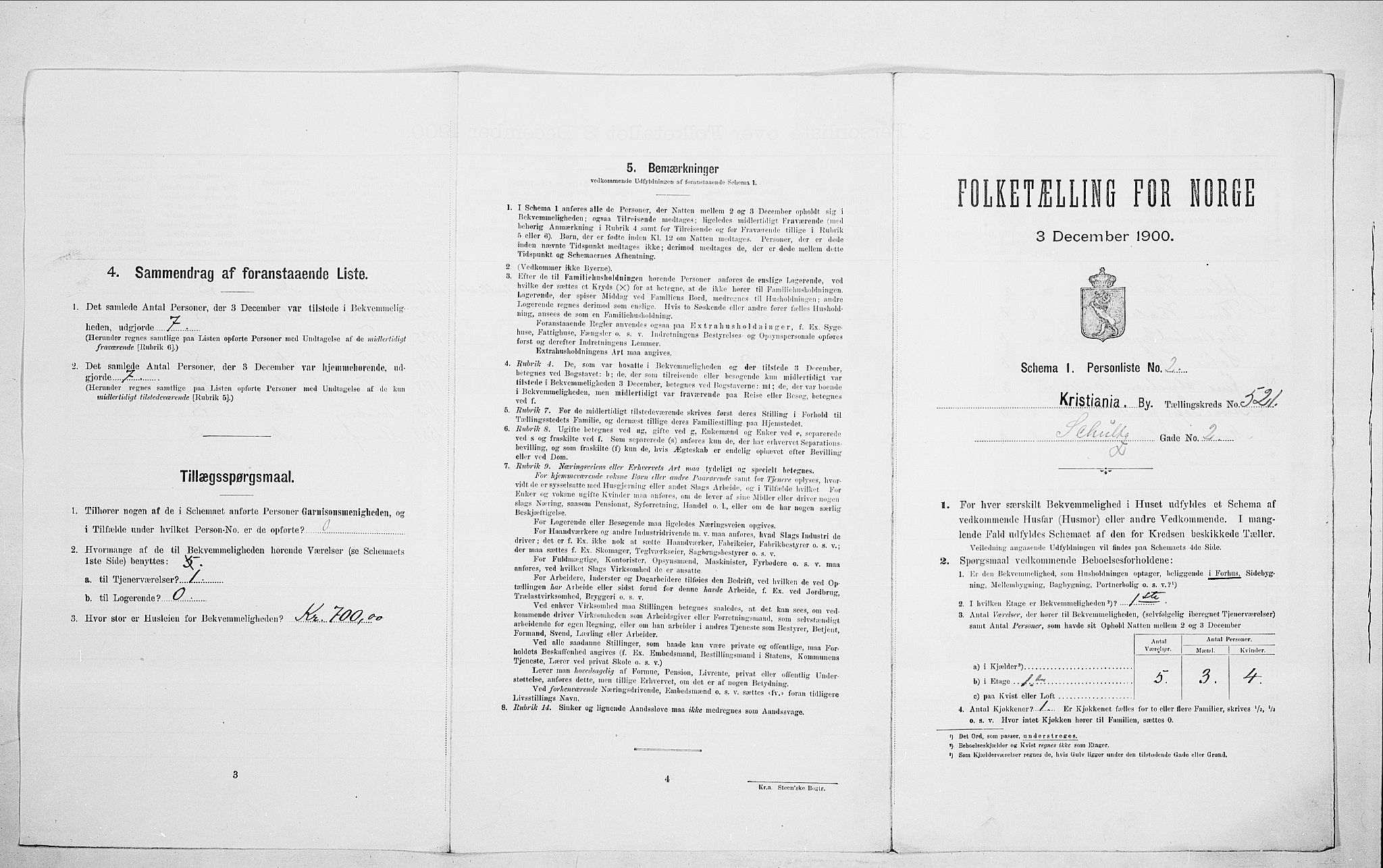 SAO, Folketelling 1900 for 0301 Kristiania kjøpstad, 1900, s. 80567