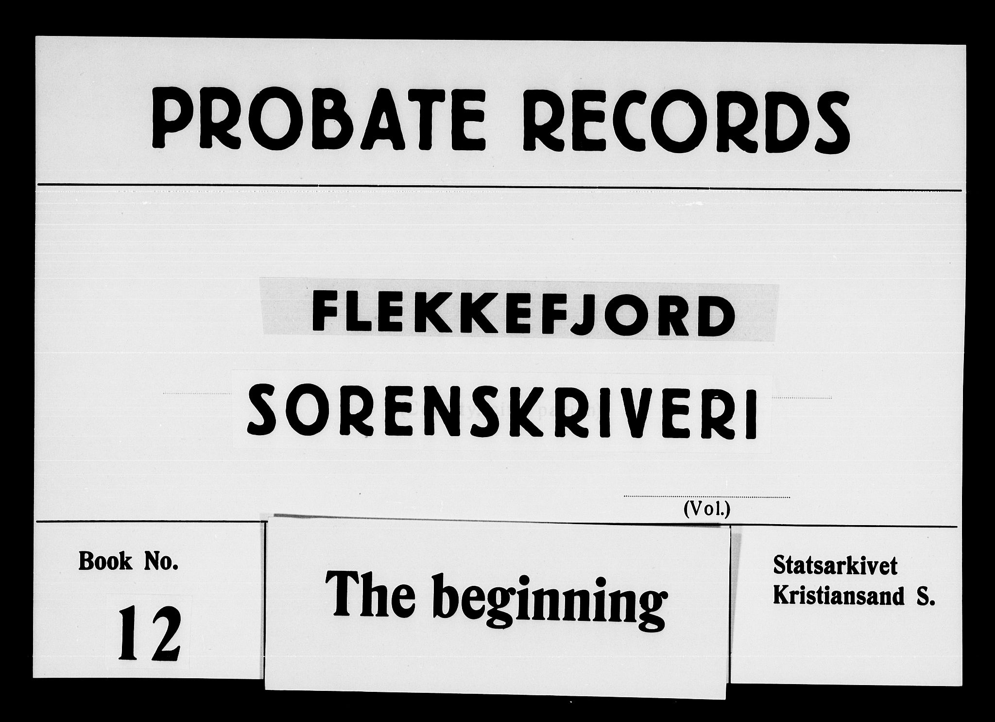 Flekkefjord sorenskriveri, SAK/1221-0001/H/Hc/L0019: Skifteregistreringsprotokoll nr. 12 for Nes og Hidra, 1846-1878