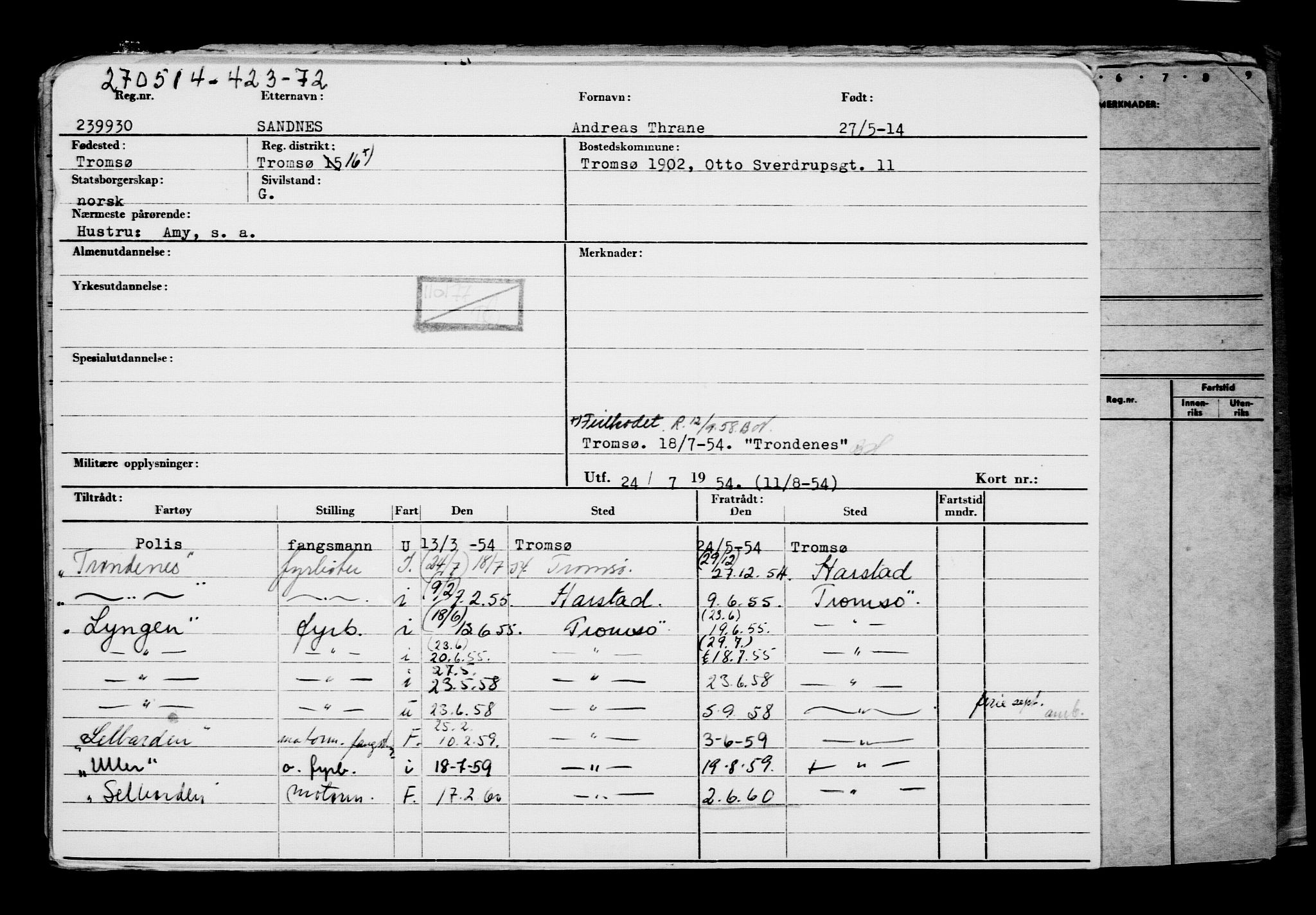 Direktoratet for sjømenn, AV/RA-S-3545/G/Gb/L0121: Hovedkort, 1914, s. 248