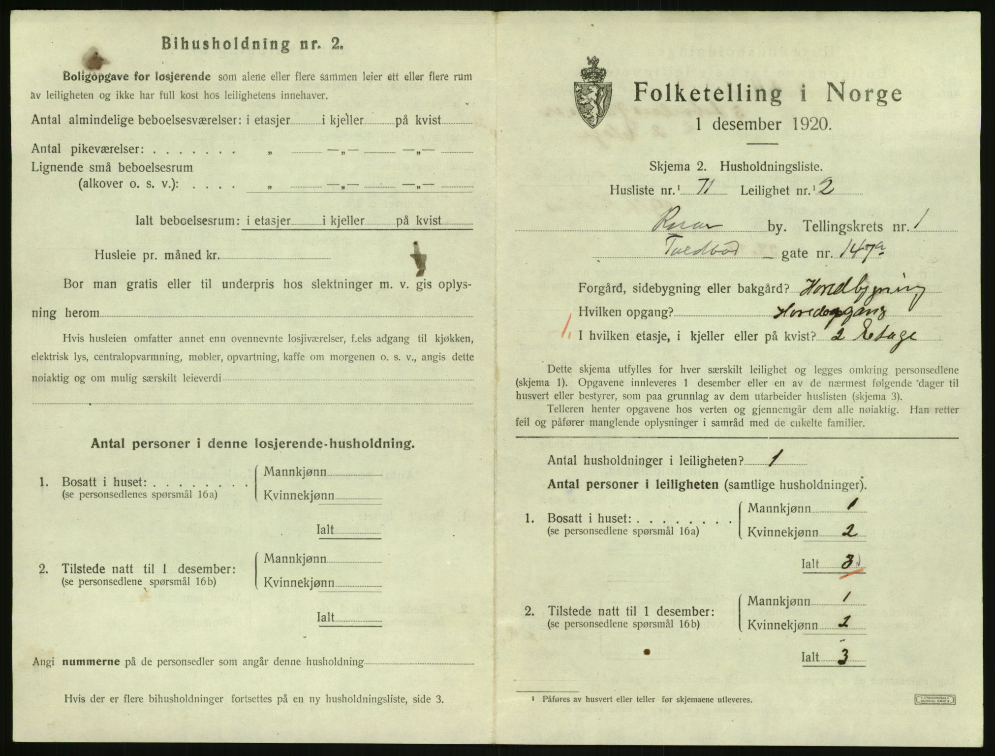 SAK, Folketelling 1920 for 0901 Risør kjøpstad, 1920, s. 1511