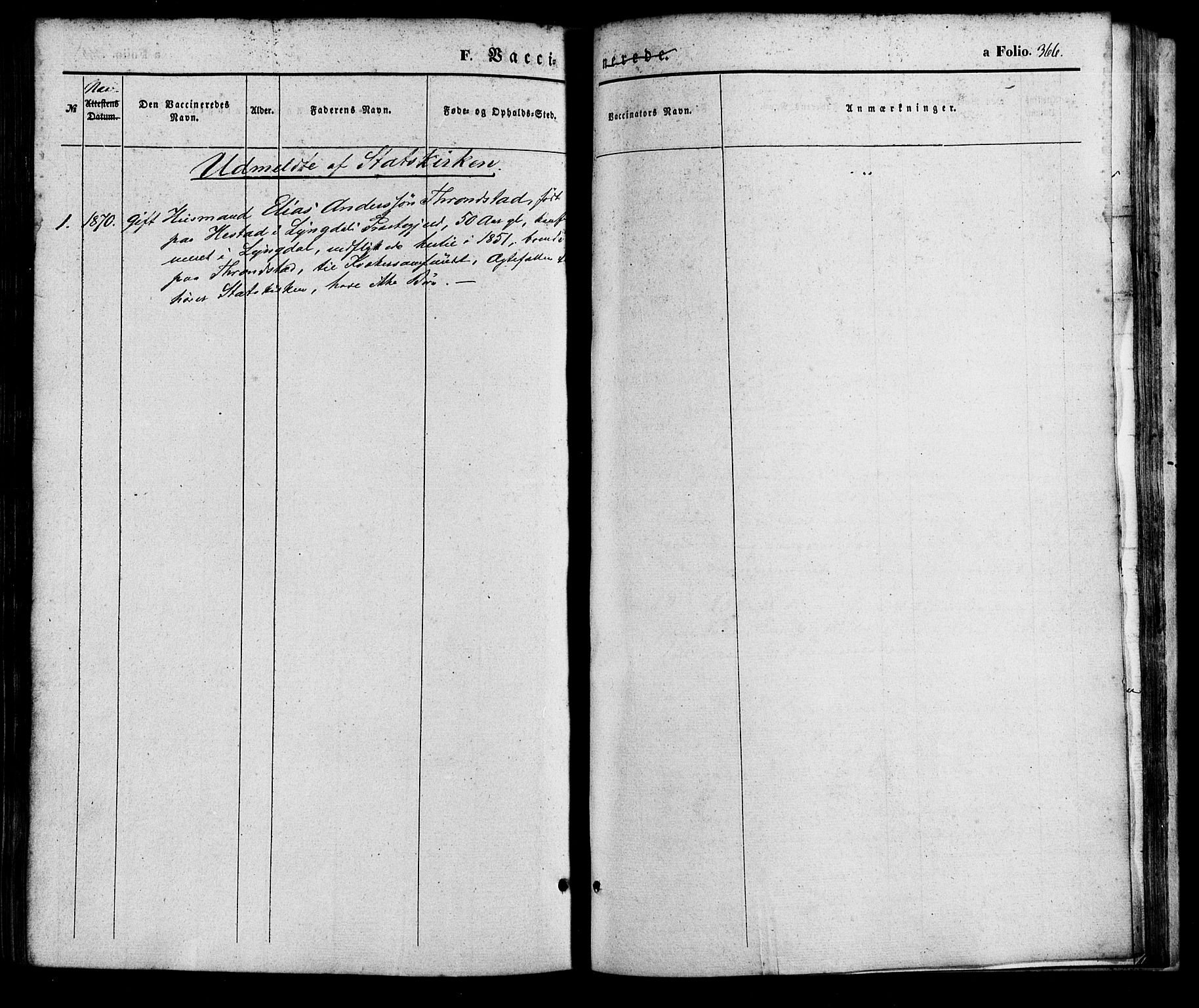 Søgne sokneprestkontor, SAK/1111-0037/F/Fa/Faa/L0002: Ministerialbok nr. A 2, 1854-1882, s. 366