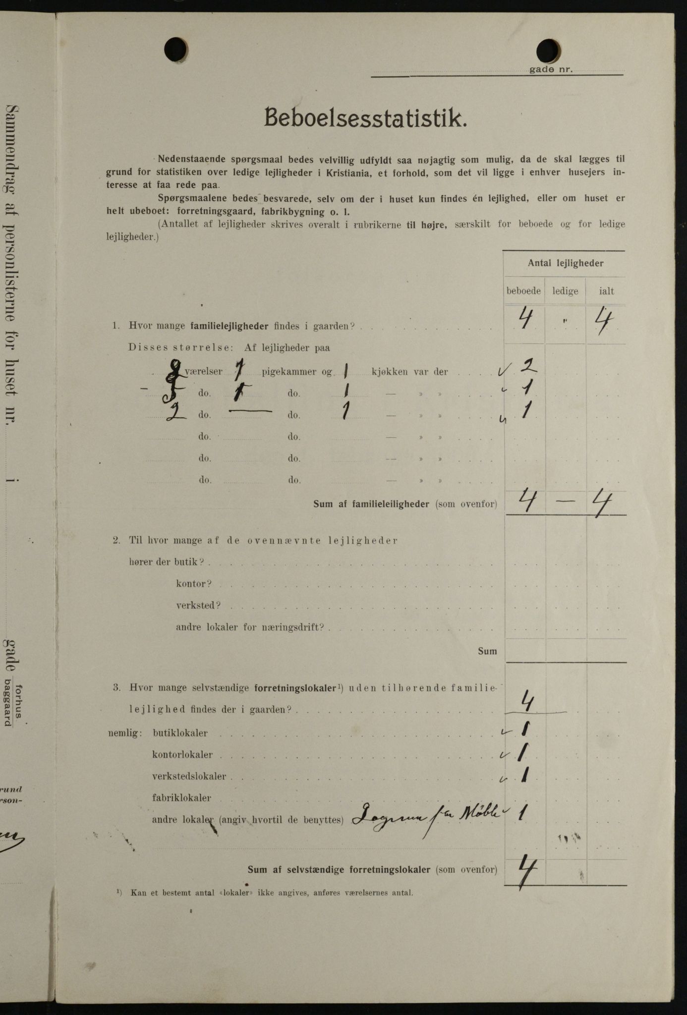 OBA, Kommunal folketelling 1.2.1908 for Kristiania kjøpstad, 1908, s. 50512