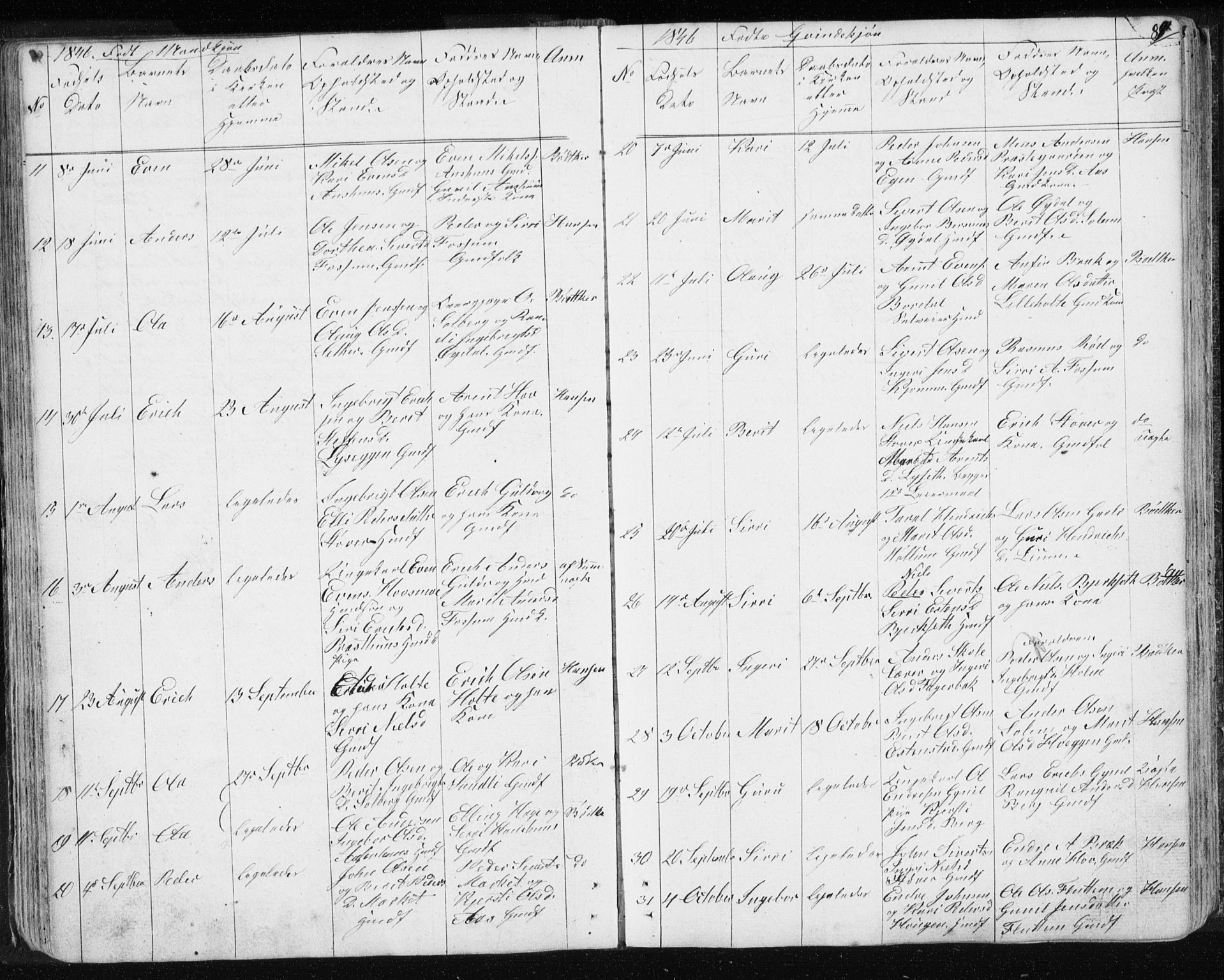 Ministerialprotokoller, klokkerbøker og fødselsregistre - Sør-Trøndelag, AV/SAT-A-1456/689/L1043: Klokkerbok nr. 689C02, 1816-1892, s. 89