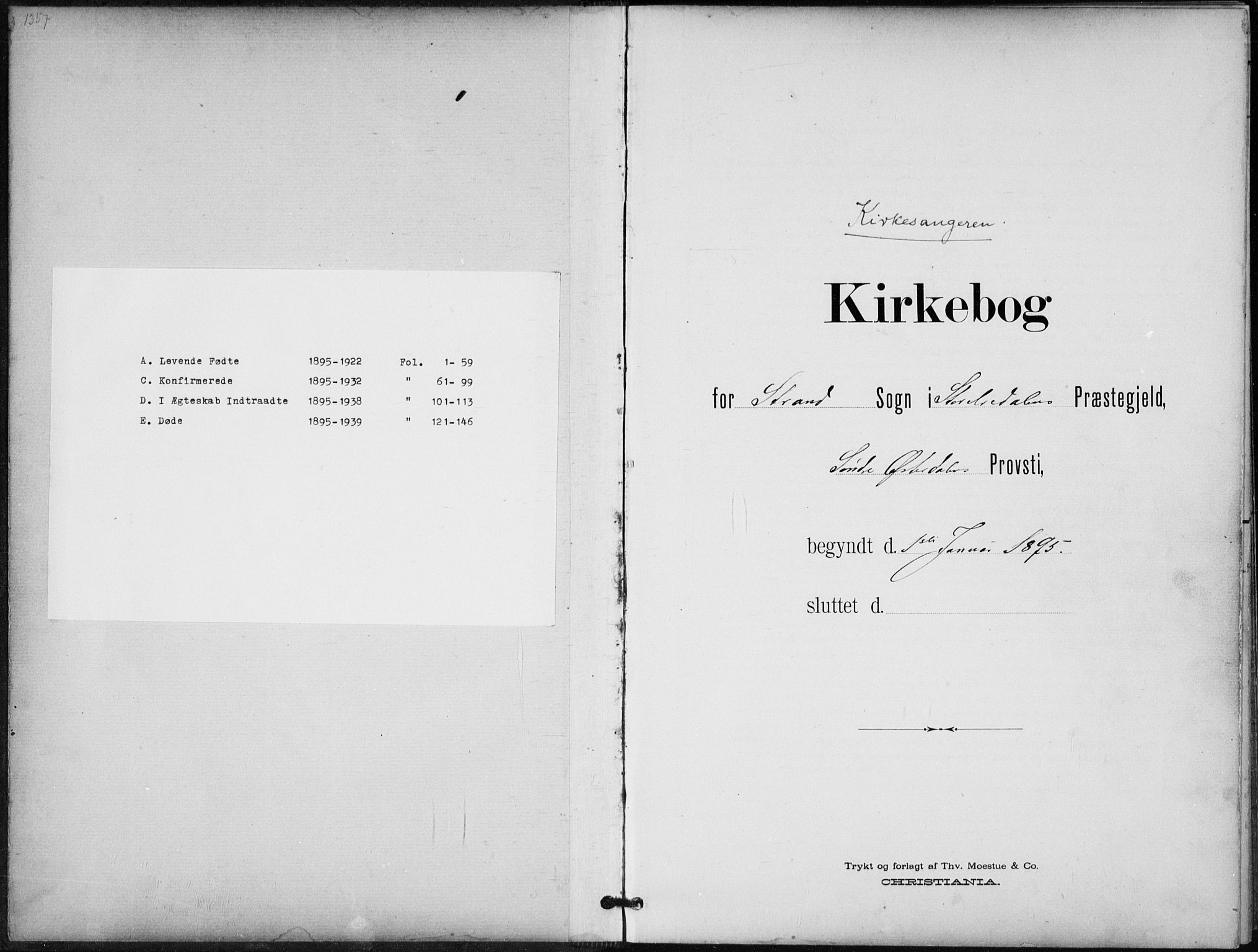 Stor-Elvdal prestekontor, AV/SAH-PREST-052/H/Ha/Hab/L0004: Klokkerbok nr. 4, 1895-1938