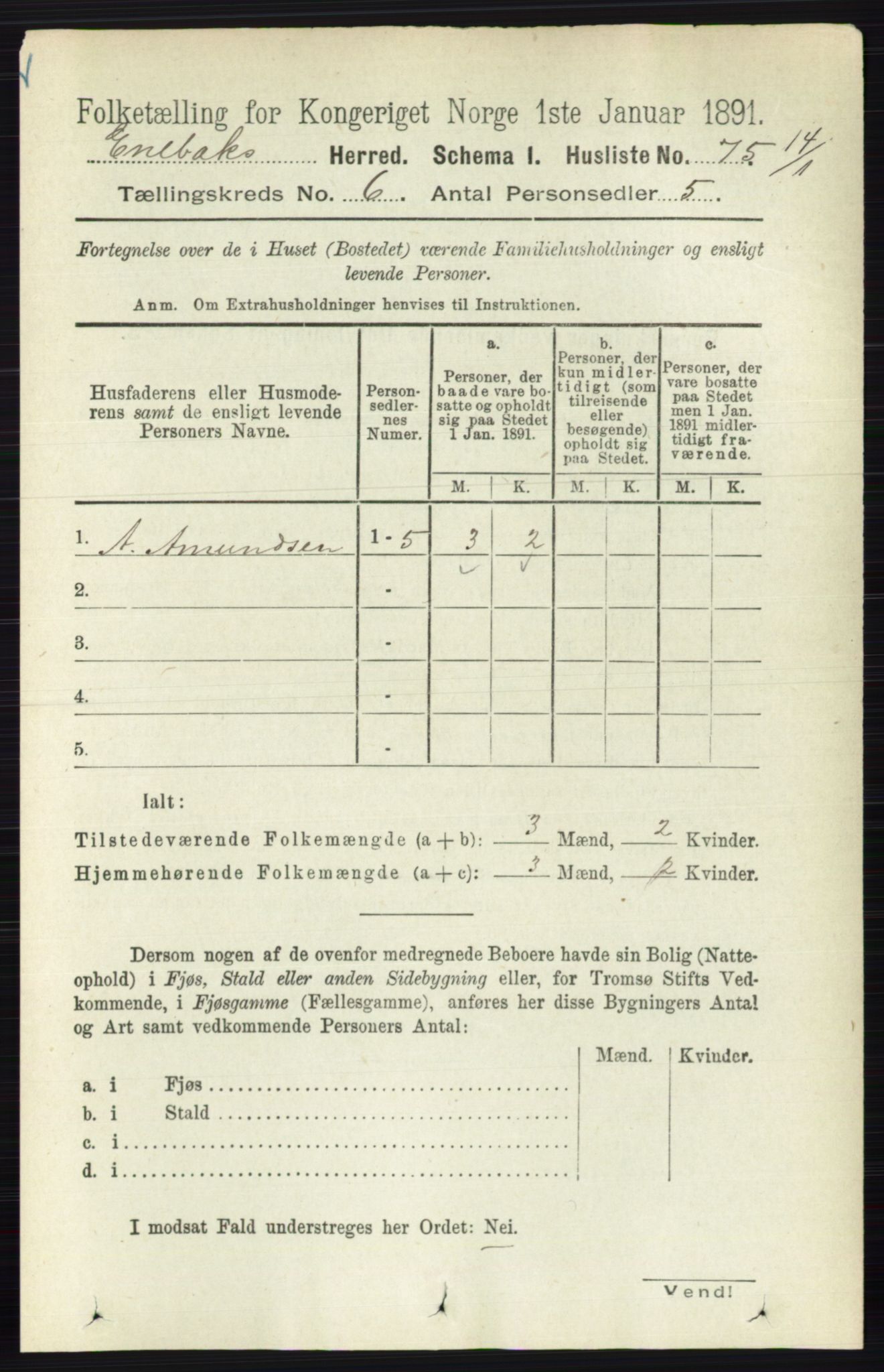 RA, Folketelling 1891 for 0229 Enebakk herred, 1891, s. 2869