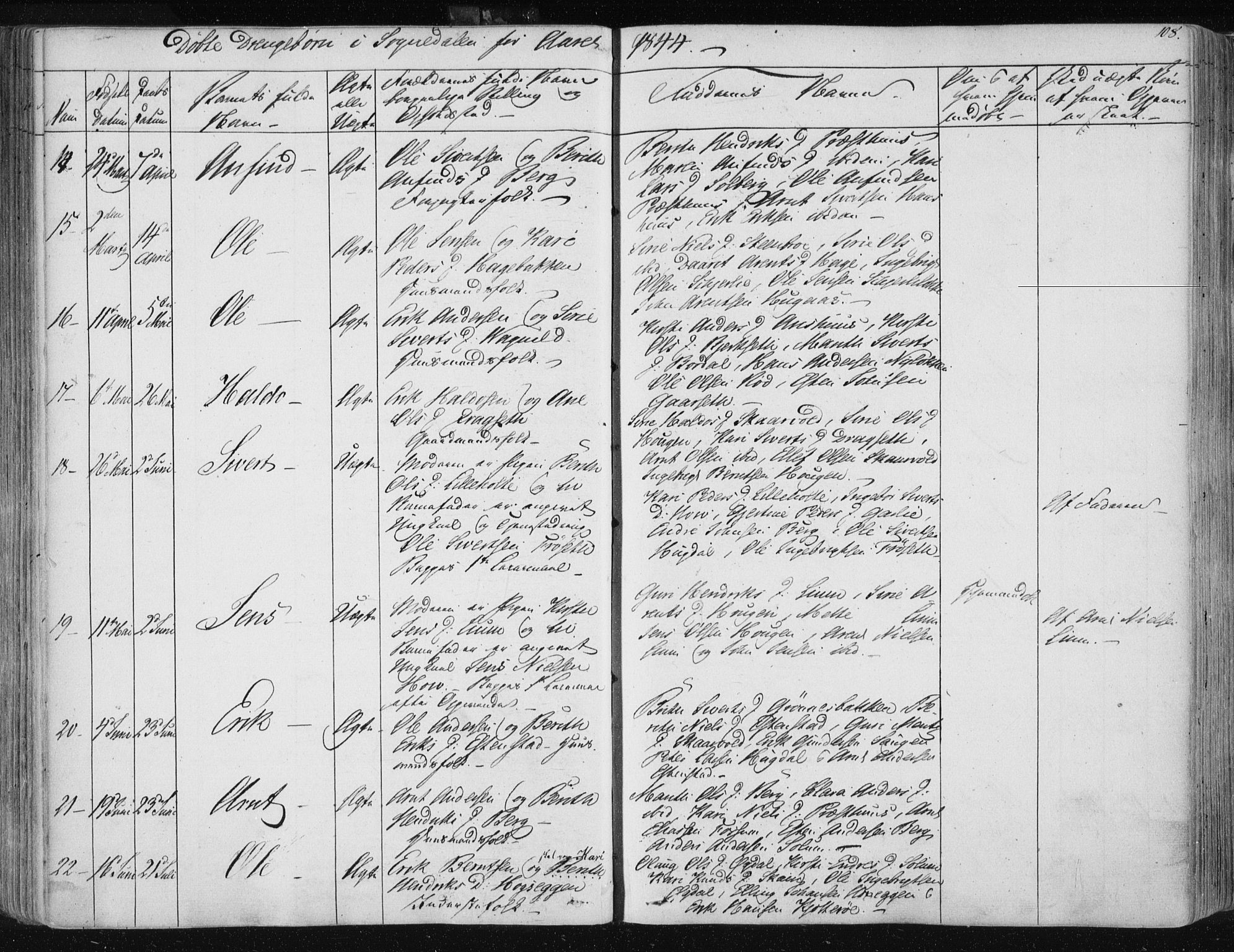 Ministerialprotokoller, klokkerbøker og fødselsregistre - Sør-Trøndelag, SAT/A-1456/687/L0999: Ministerialbok nr. 687A05 /3, 1843-1848, s. 108