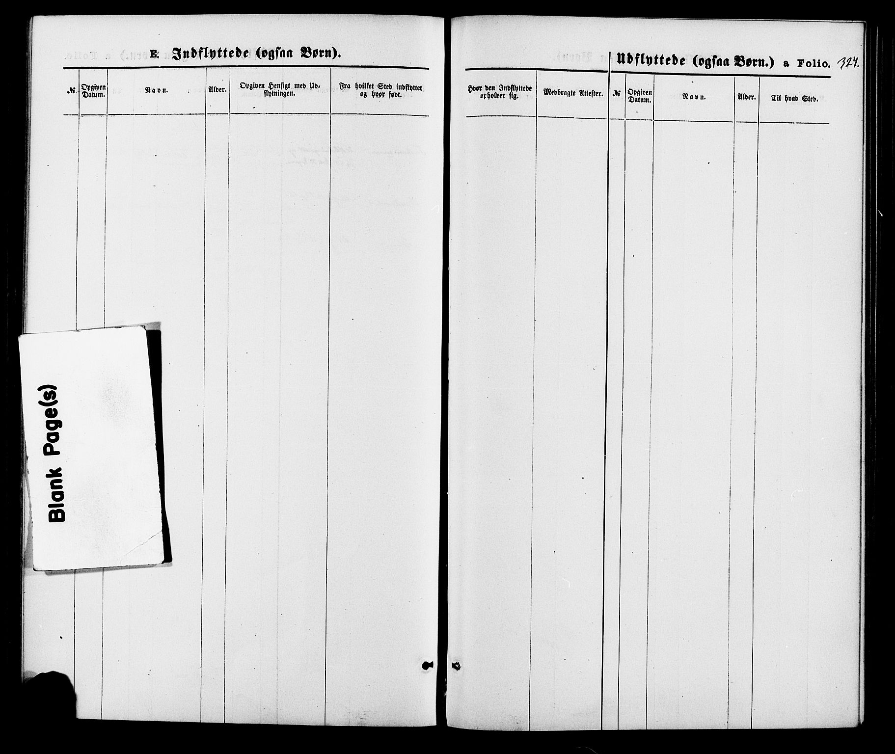 Hægebostad sokneprestkontor, SAK/1111-0024/F/Fa/Fab/L0003: Ministerialbok nr. A 3, 1872-1886, s. 324