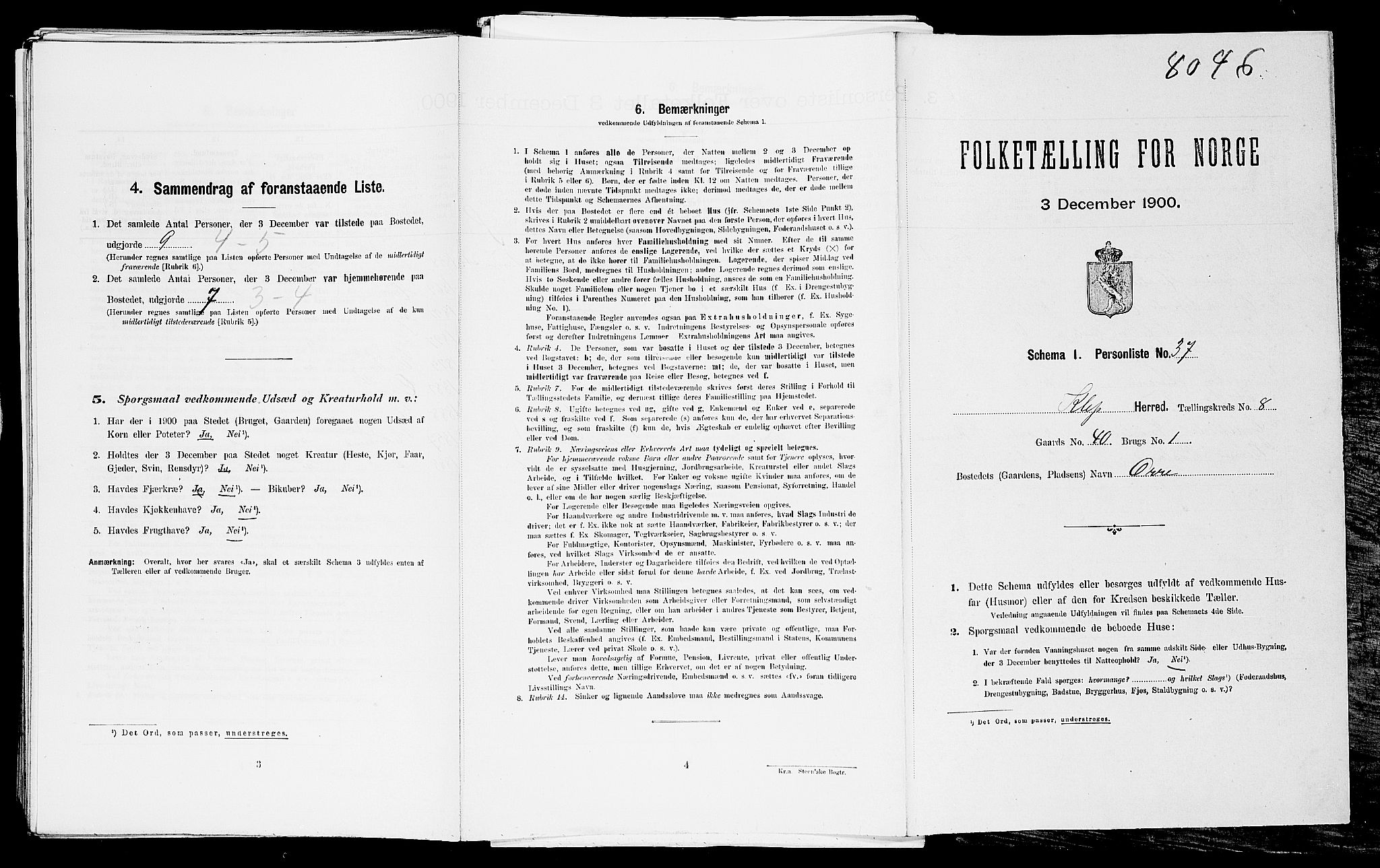 SAST, Folketelling 1900 for 1120 Klepp herred, 1900, s. 783