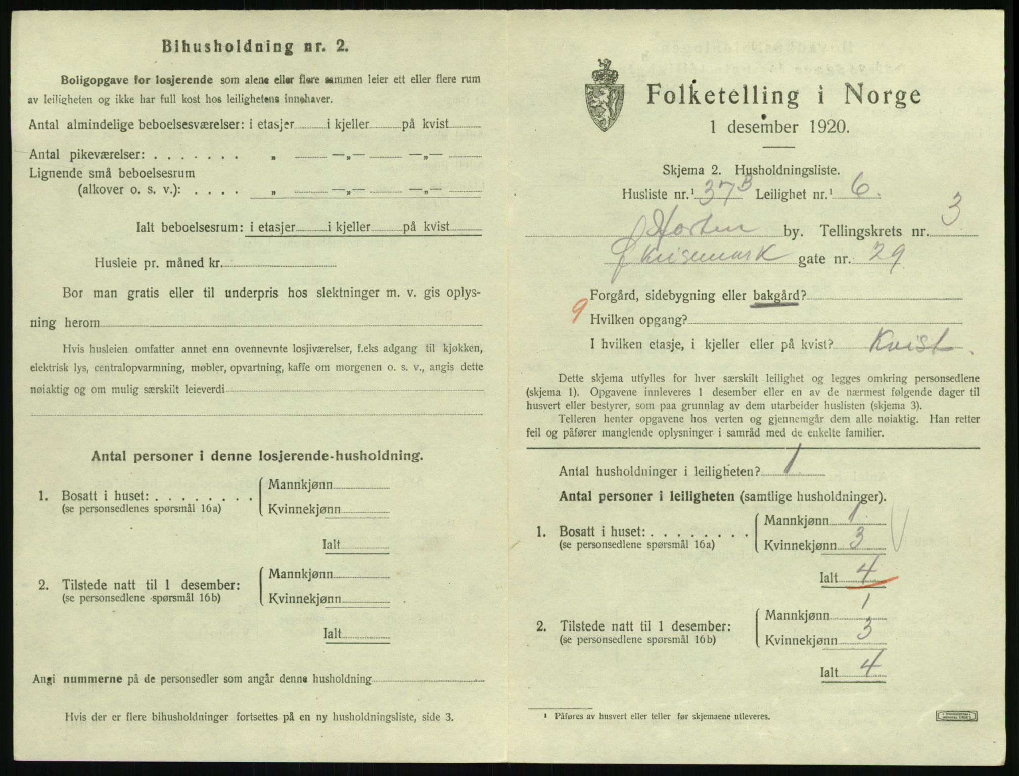 SAKO, Folketelling 1920 for 0703 Horten kjøpstad, 1920, s. 4257