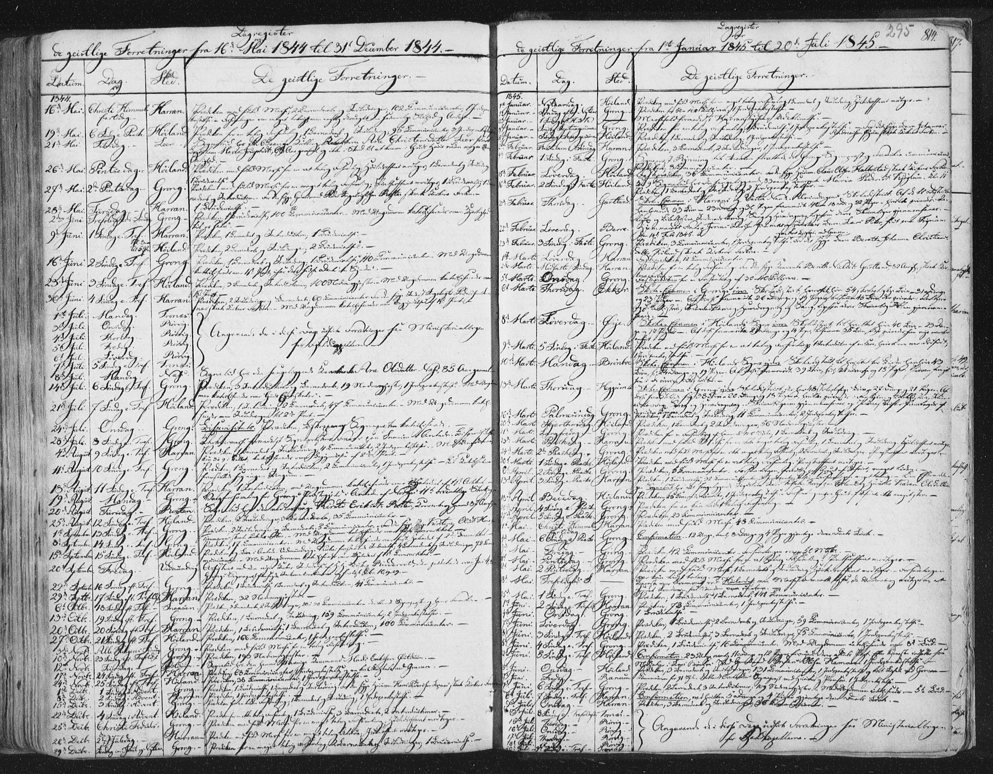 Ministerialprotokoller, klokkerbøker og fødselsregistre - Nord-Trøndelag, SAT/A-1458/758/L0513: Ministerialbok nr. 758A02 /1, 1839-1868, s. 295