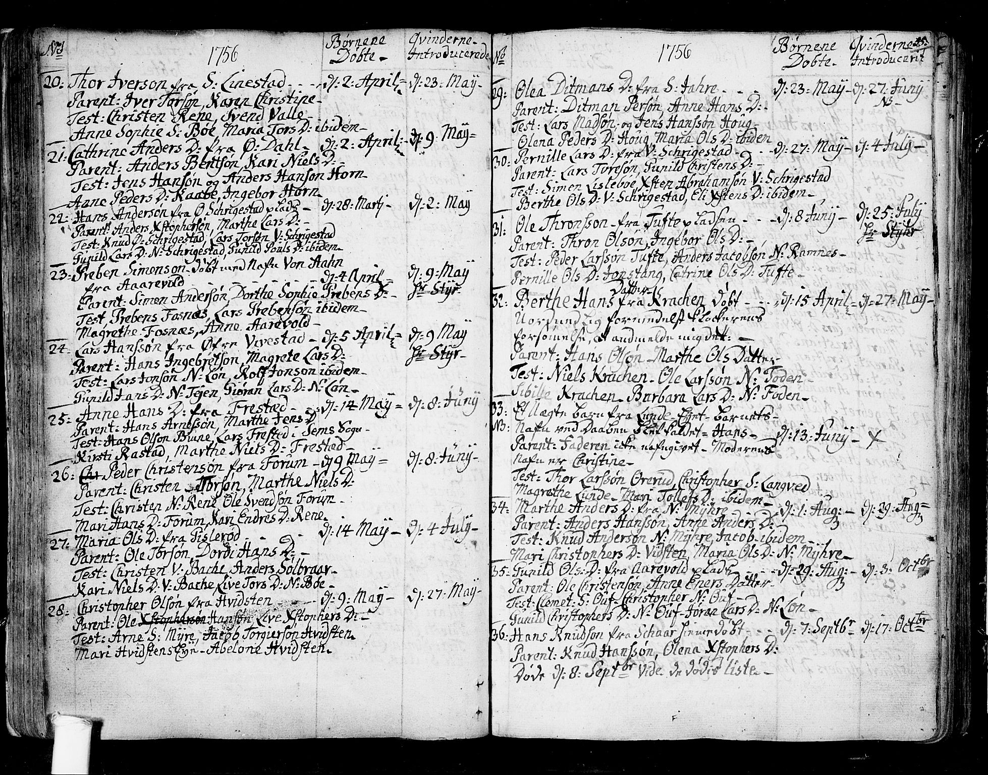 Ramnes kirkebøker, SAKO/A-314/F/Fa/L0001: Ministerialbok nr. I 1, 1732-1774, s. 55