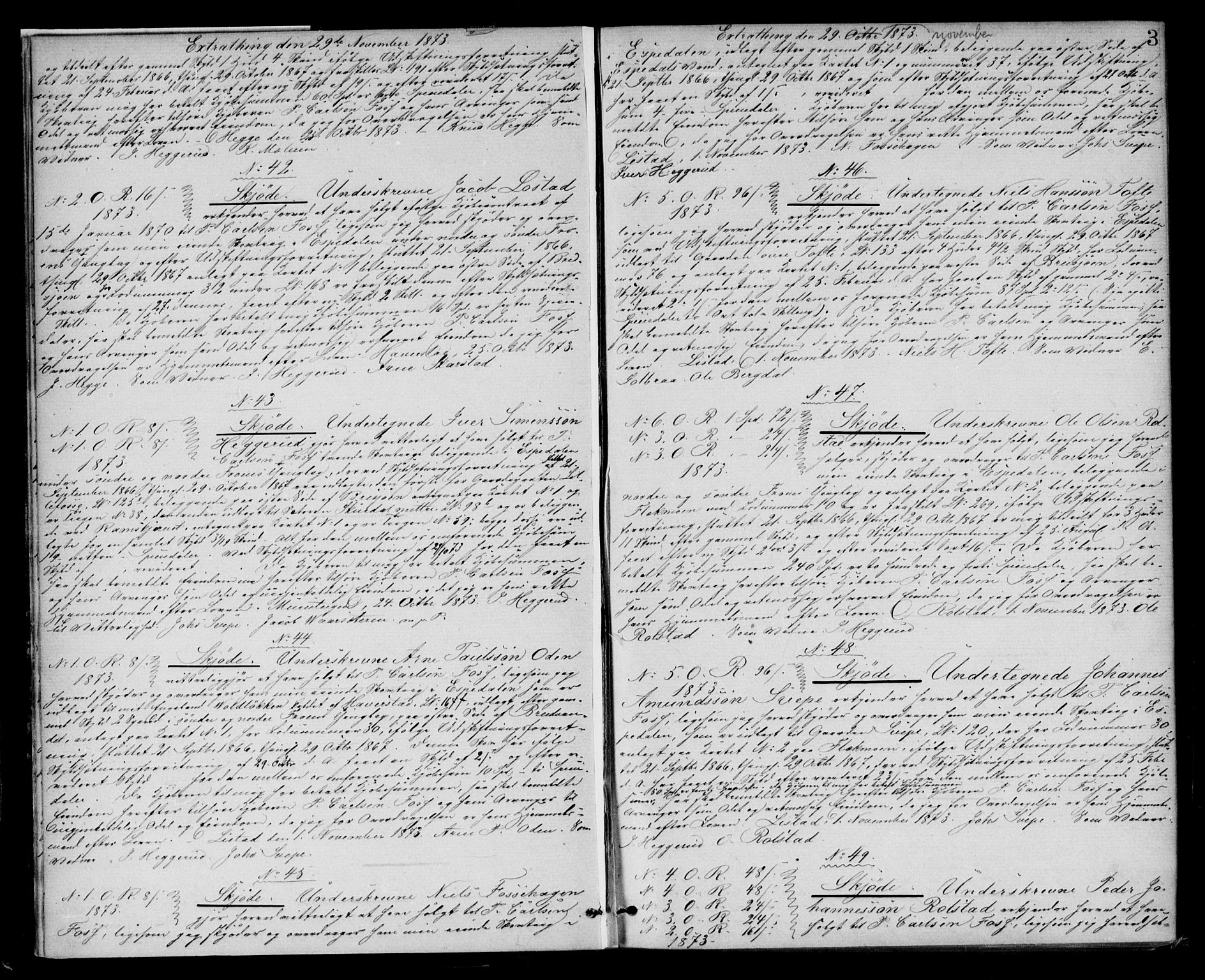 Mellom-Gudbrandsdal sorenskriveri, SAH/TING-038/H/Hb/L0006: Pantebok nr. 6, 1873-1878, s. 3