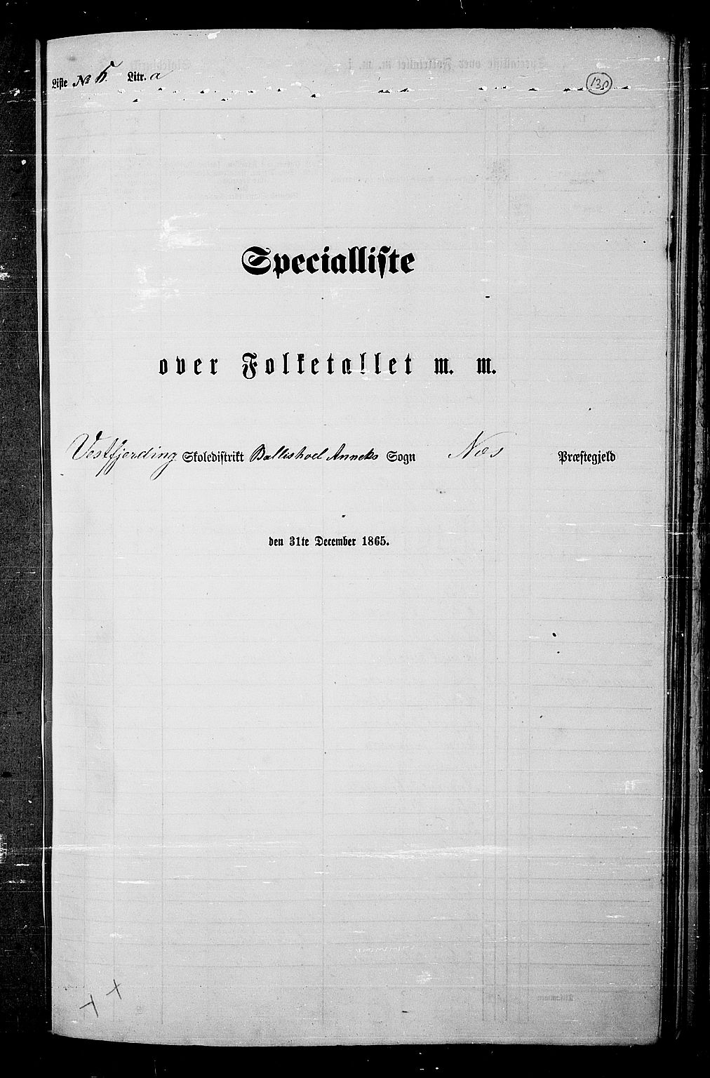 RA, Folketelling 1865 for 0411P Nes prestegjeld, 1865, s. 110