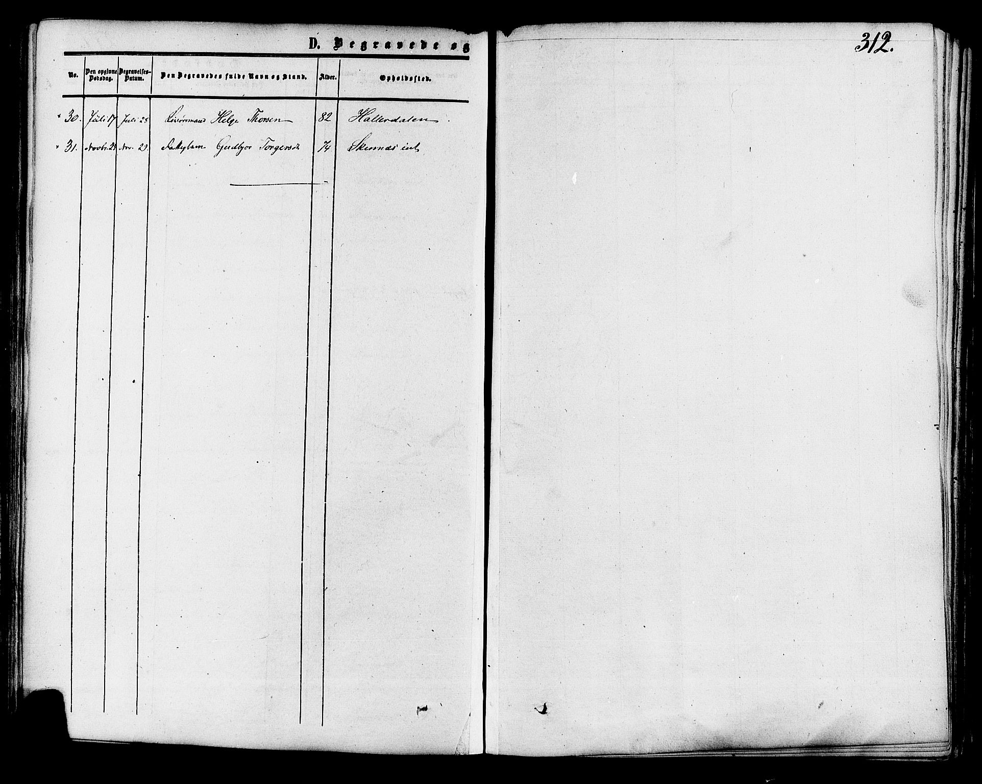 Krødsherad kirkebøker, SAKO/A-19/F/Fa/L0003: Ministerialbok nr. 3, 1851-1872, s. 312