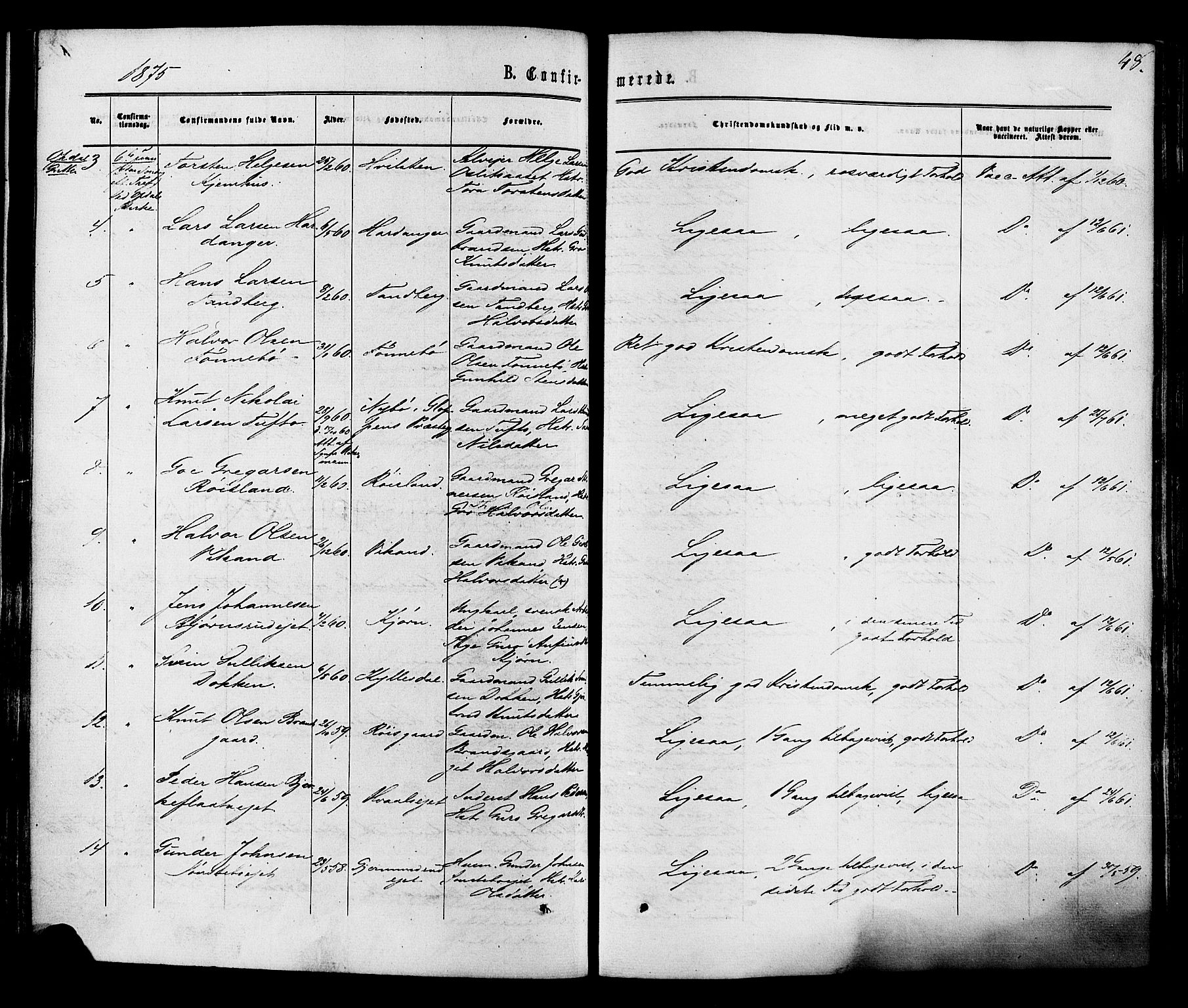 Nore kirkebøker, AV/SAKO-A-238/F/Fa/L0004: Ministerialbok nr. I 4, 1867-1877, s. 48