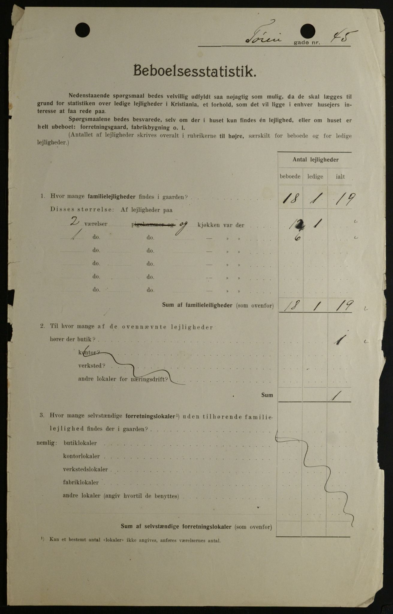 OBA, Kommunal folketelling 1.2.1908 for Kristiania kjøpstad, 1908, s. 106582