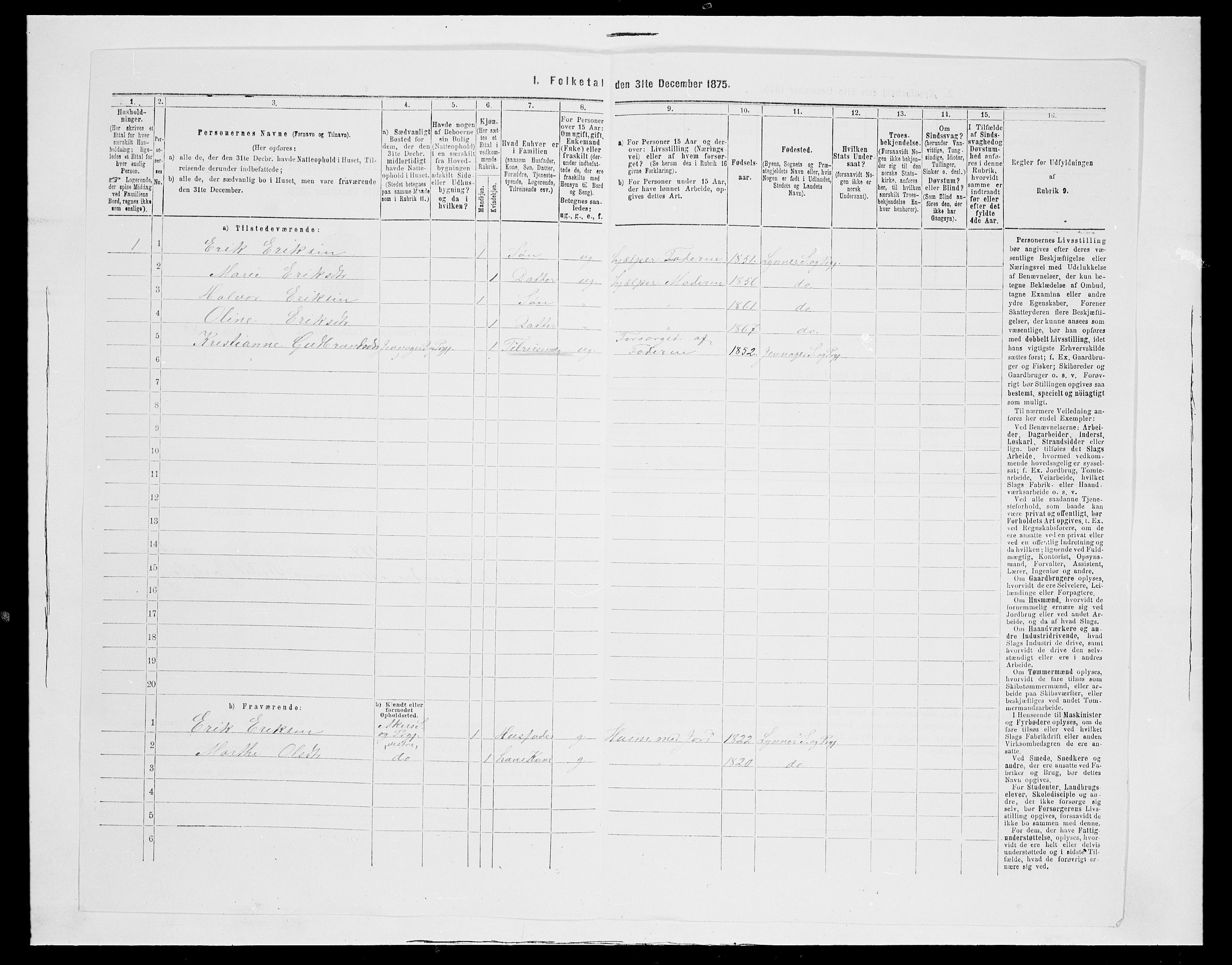 SAH, Folketelling 1875 for 0532P Jevnaker prestegjeld, 1875, s. 1325